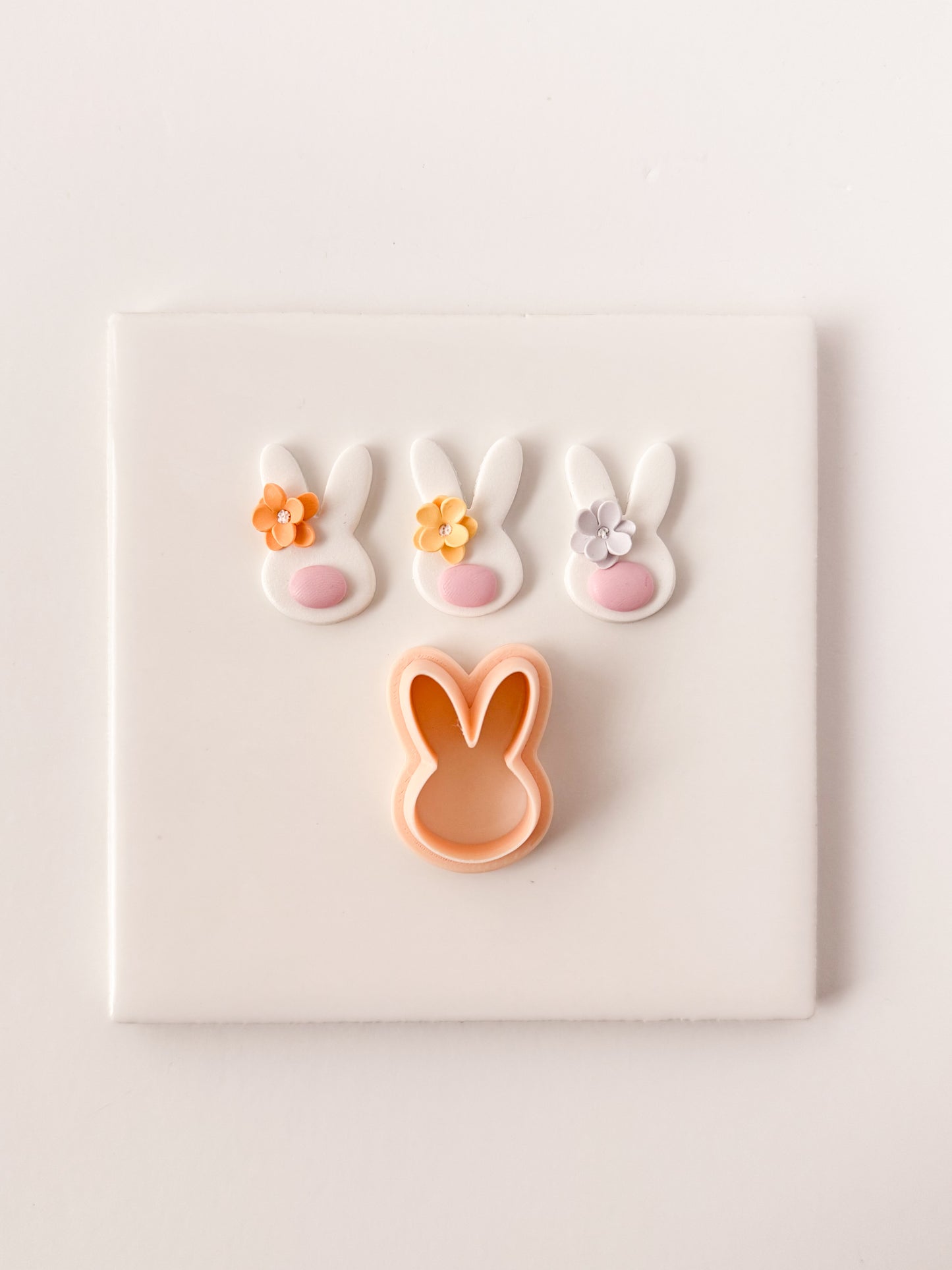 Bunny Head No. 2 Clay Cutter | Bunny Head No. 2 Polymer Clay Cutter for DIY Easter Earrings Cute Jewelry and Handmade Spring Accessories