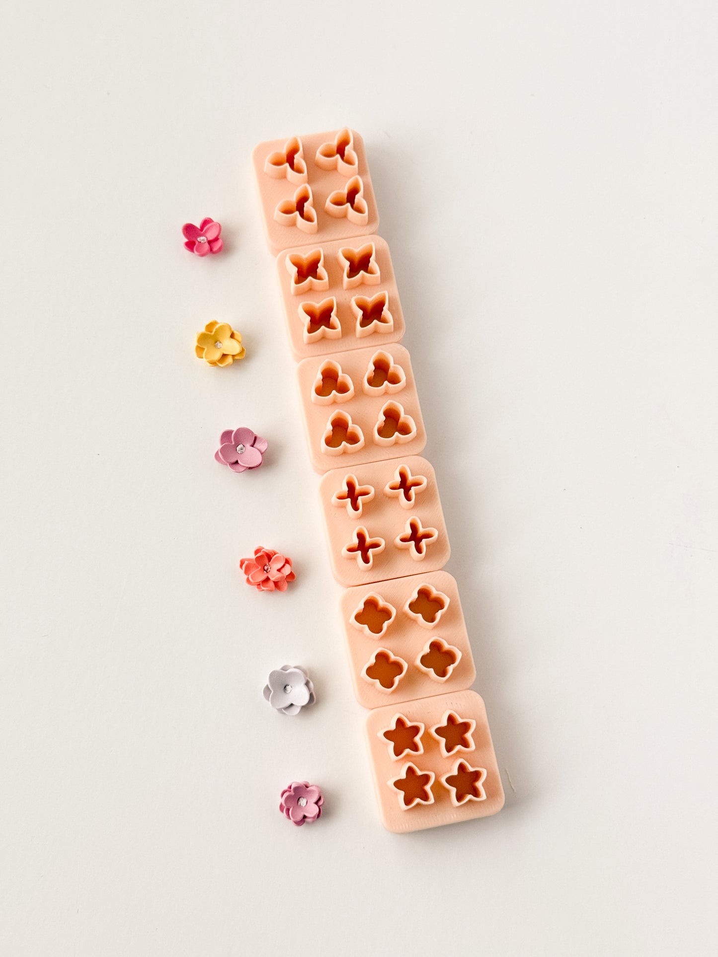 Petal Cluster Clay Cutter Set | Petal Cluster Polymer Clay Cutter Set for DIY Floral Earrings Botanical Jewelry and Handmade Garden Accessories