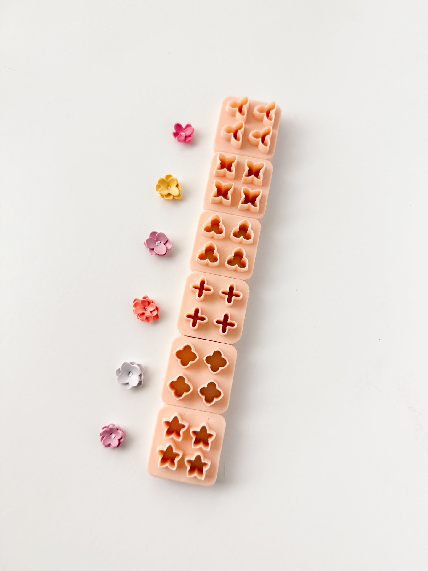 Petal Cluster Clay Cutter Set | Petal Cluster Polymer Clay Cutter Set for DIY Floral Earrings Botanical Jewelry and Handmade Garden Accessories