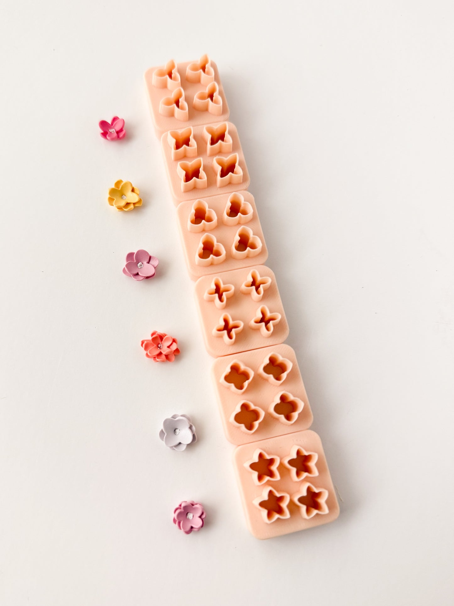 Petal Cluster Clay Cutter Set | Petal Cluster Polymer Clay Cutter Set for DIY Floral Earrings Botanical Jewelry and Handmade Garden Accessories
