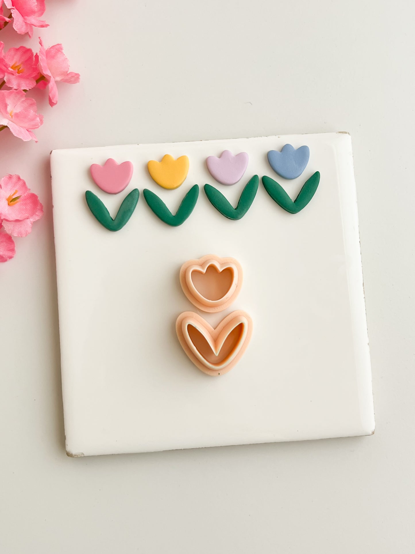 Tulip No. 7 Clay Cutter | Tulip No. 7 Polymer Clay Cutter for DIY Floral Earrings Spring Jewelry and Handmade Botanical Accessories