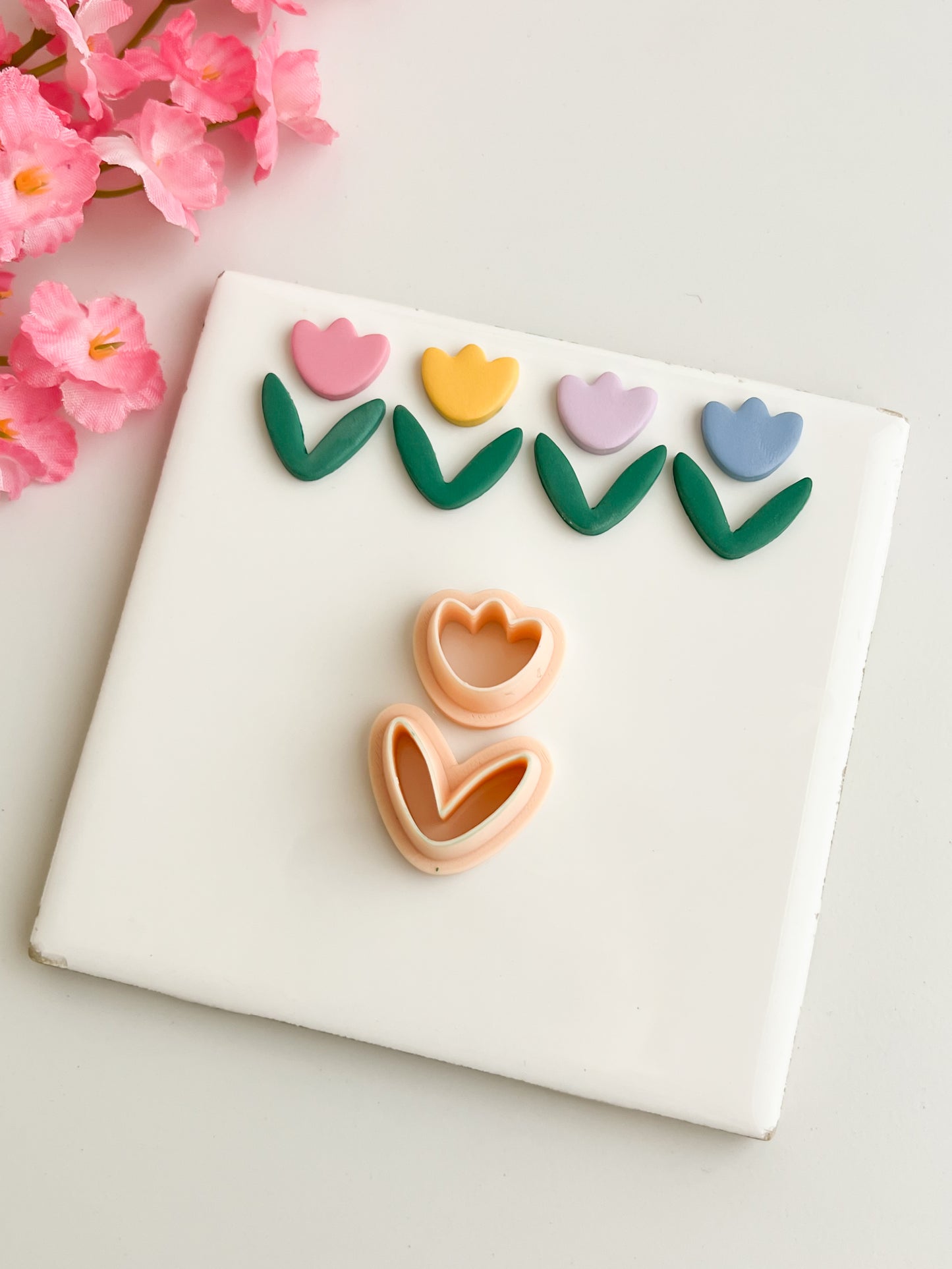 Tulip No. 7 Clay Cutter | Tulip No. 7 Polymer Clay Cutter for DIY Floral Earrings Spring Jewelry and Handmade Botanical Accessories