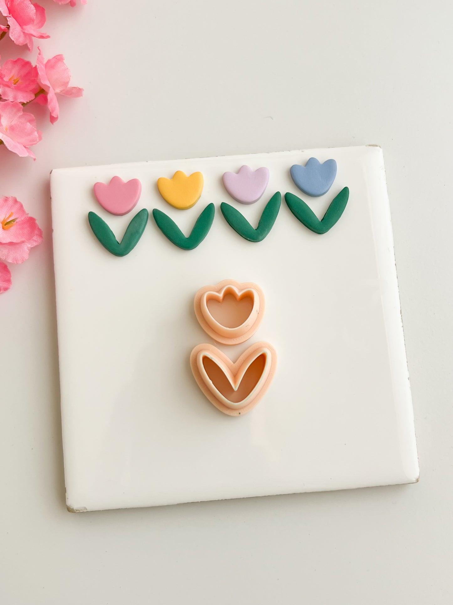 Tulip No. 7 Clay Cutter | Tulip No. 7 Polymer Clay Cutter for DIY Floral Earrings Spring Jewelry and Handmade Botanical Accessories
