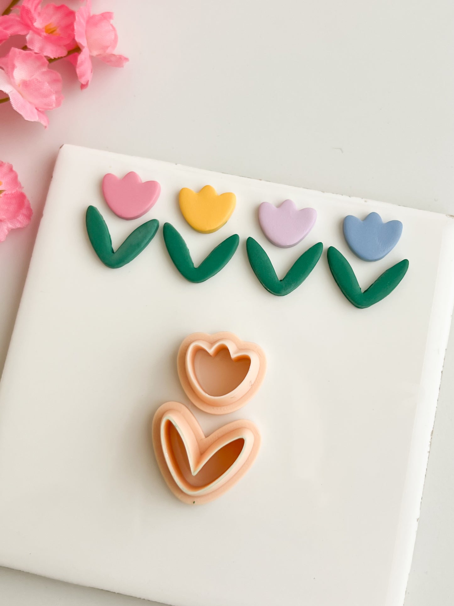 Tulip No. 7 Clay Cutter | Tulip No. 7 Polymer Clay Cutter for DIY Floral Earrings Spring Jewelry and Handmade Botanical Accessories