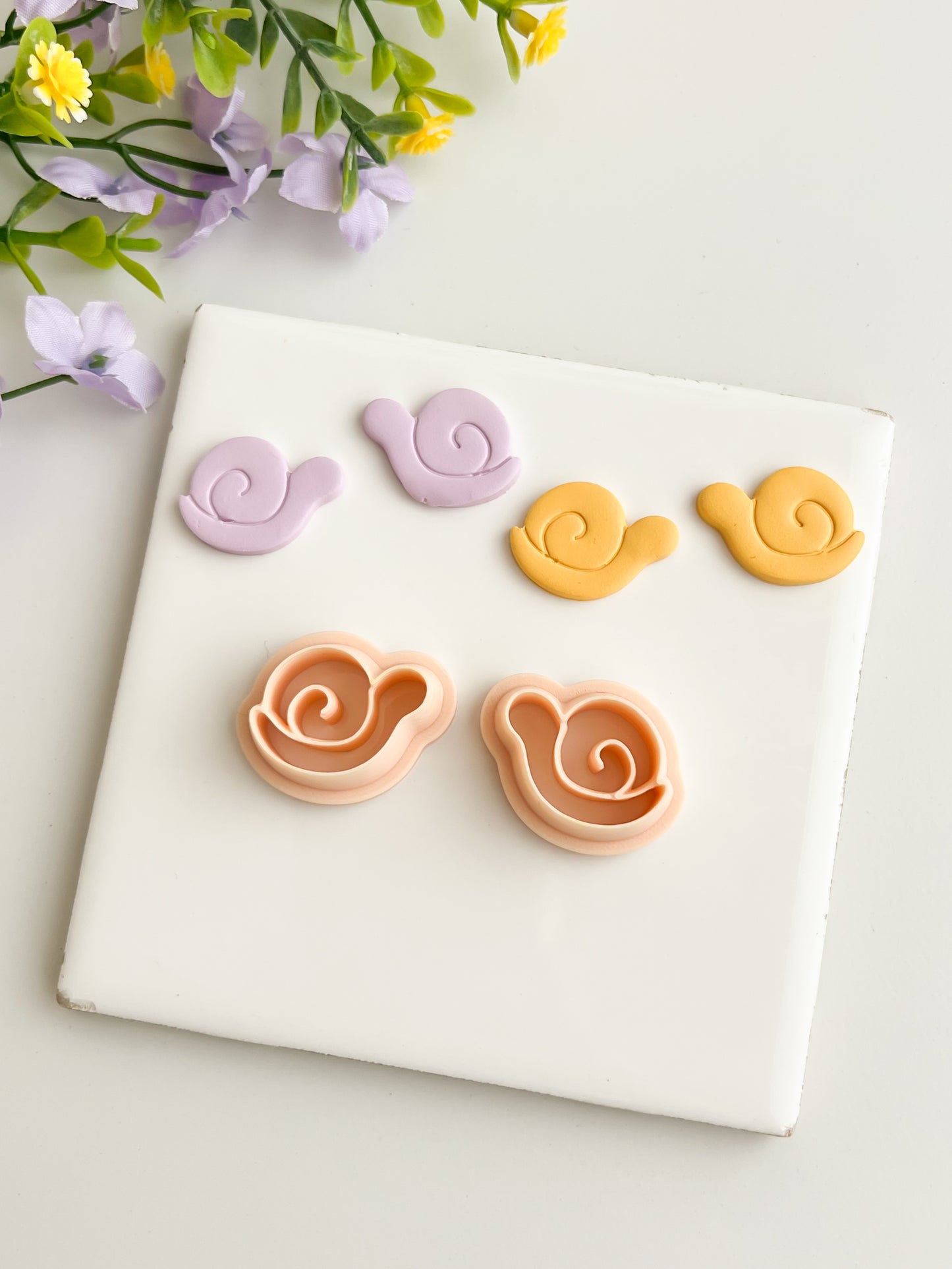 Snail No. 2 Clay Cutter | Snail No. 2 Polymer Clay Cutter for DIY Nature Earrings Cottagecore Jewelry and Handmade Cute Accessories