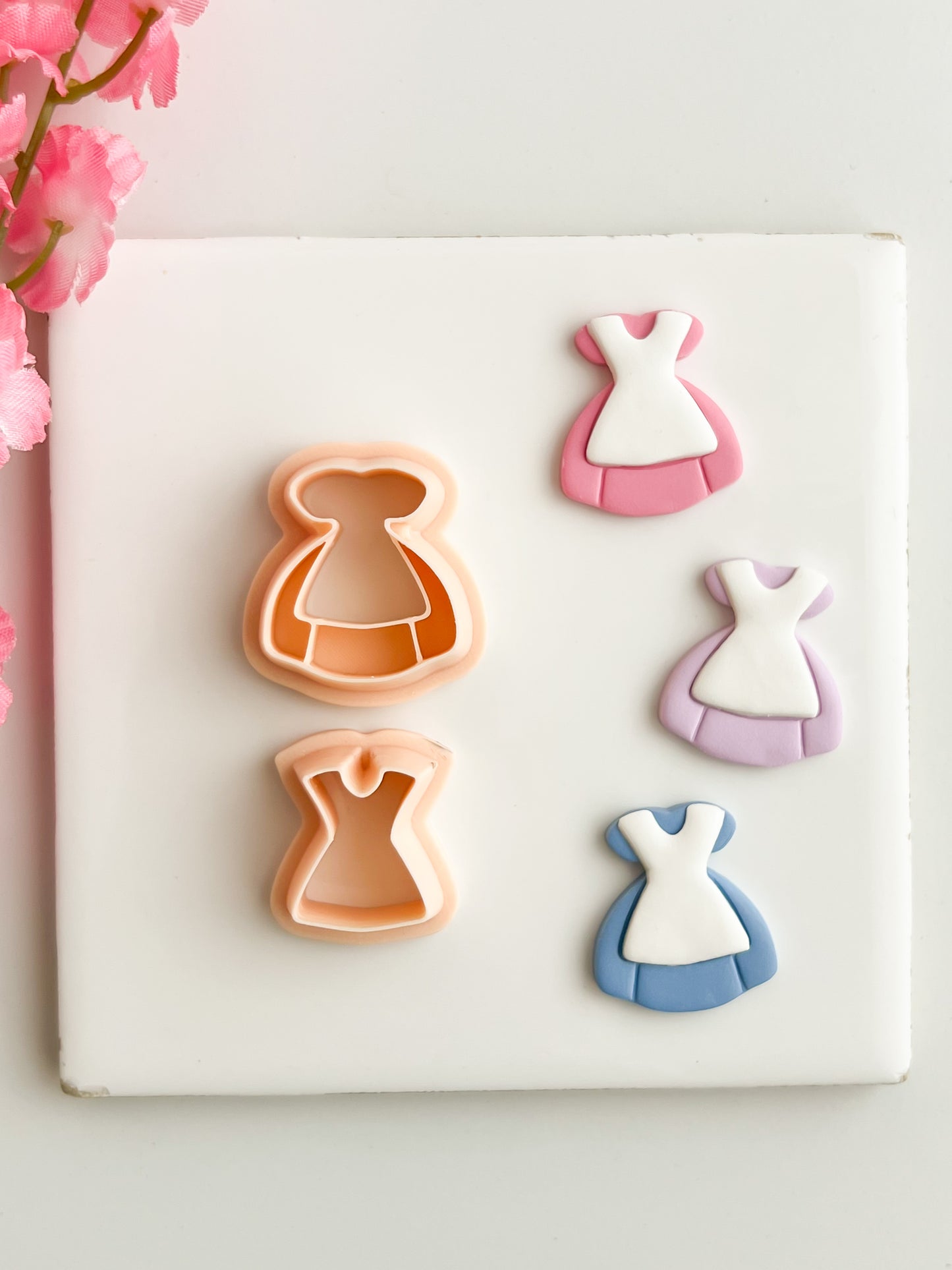 Alice in Wonderland Dress Clay Cutter | Alice in Wonderland Dress Polymer Clay Cutter for DIY Fantasy Earrings Storybook-Themed Jewelry and Handmade Cute Accessories