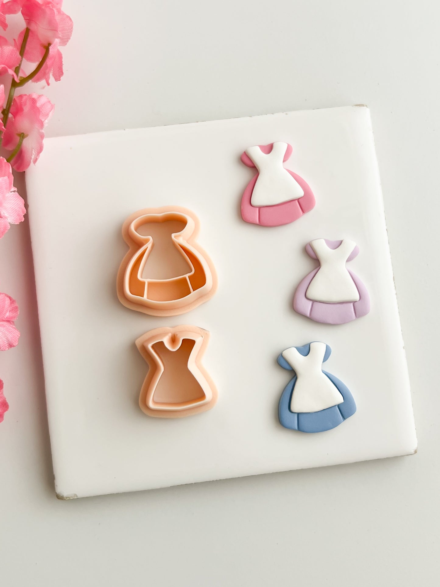 Alice in Wonderland Dress Clay Cutter | Alice in Wonderland Dress Polymer Clay Cutter for DIY Fantasy Earrings Storybook-Themed Jewelry and Handmade Cute Accessories