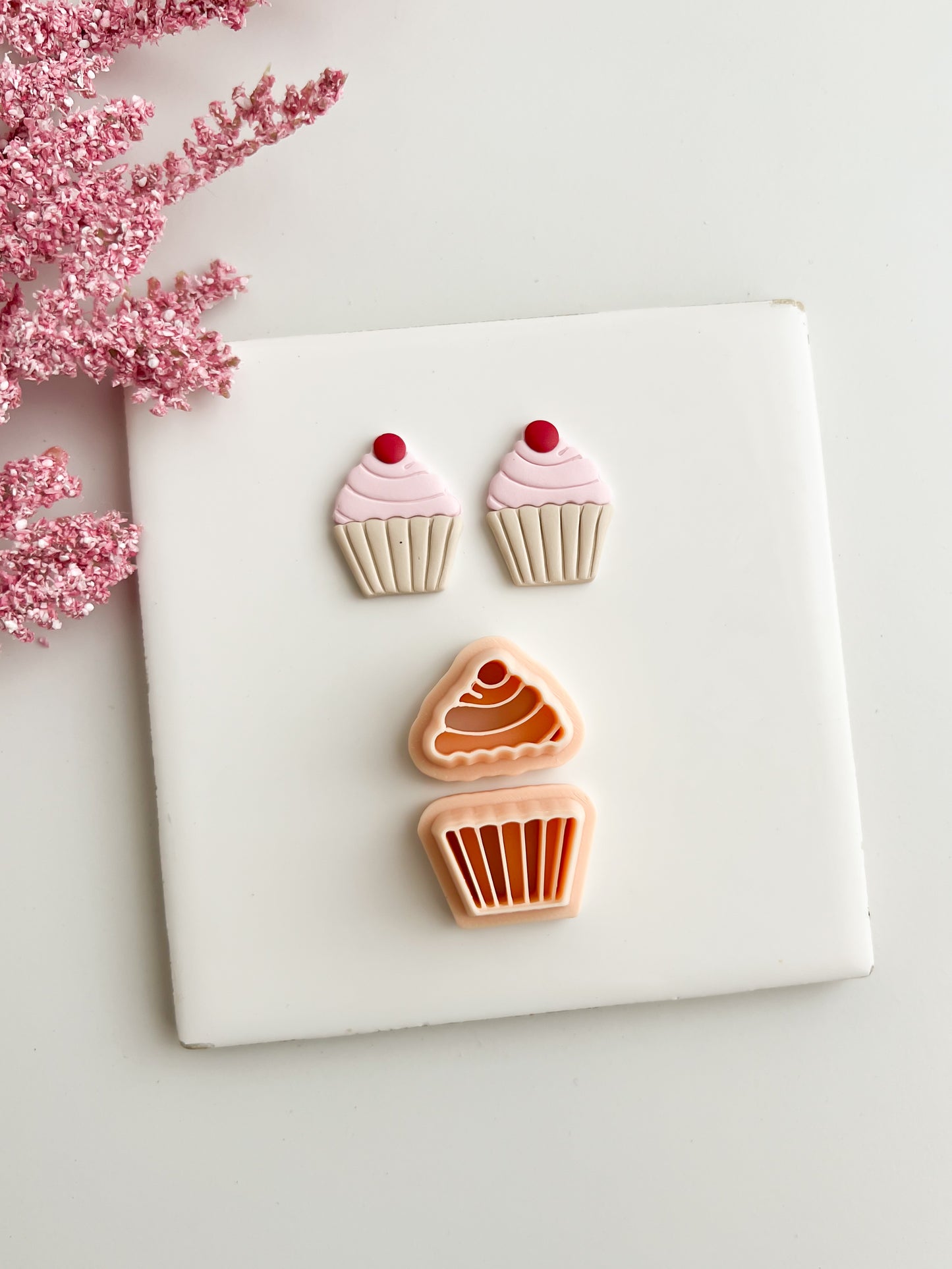 Cupcake No. 2 Clay Cutter | Cupcake No. 2 Polymer Clay Cutter for DIY Dessert Earrings Food-Themed Jewelry and Handmade Sweet Accessories