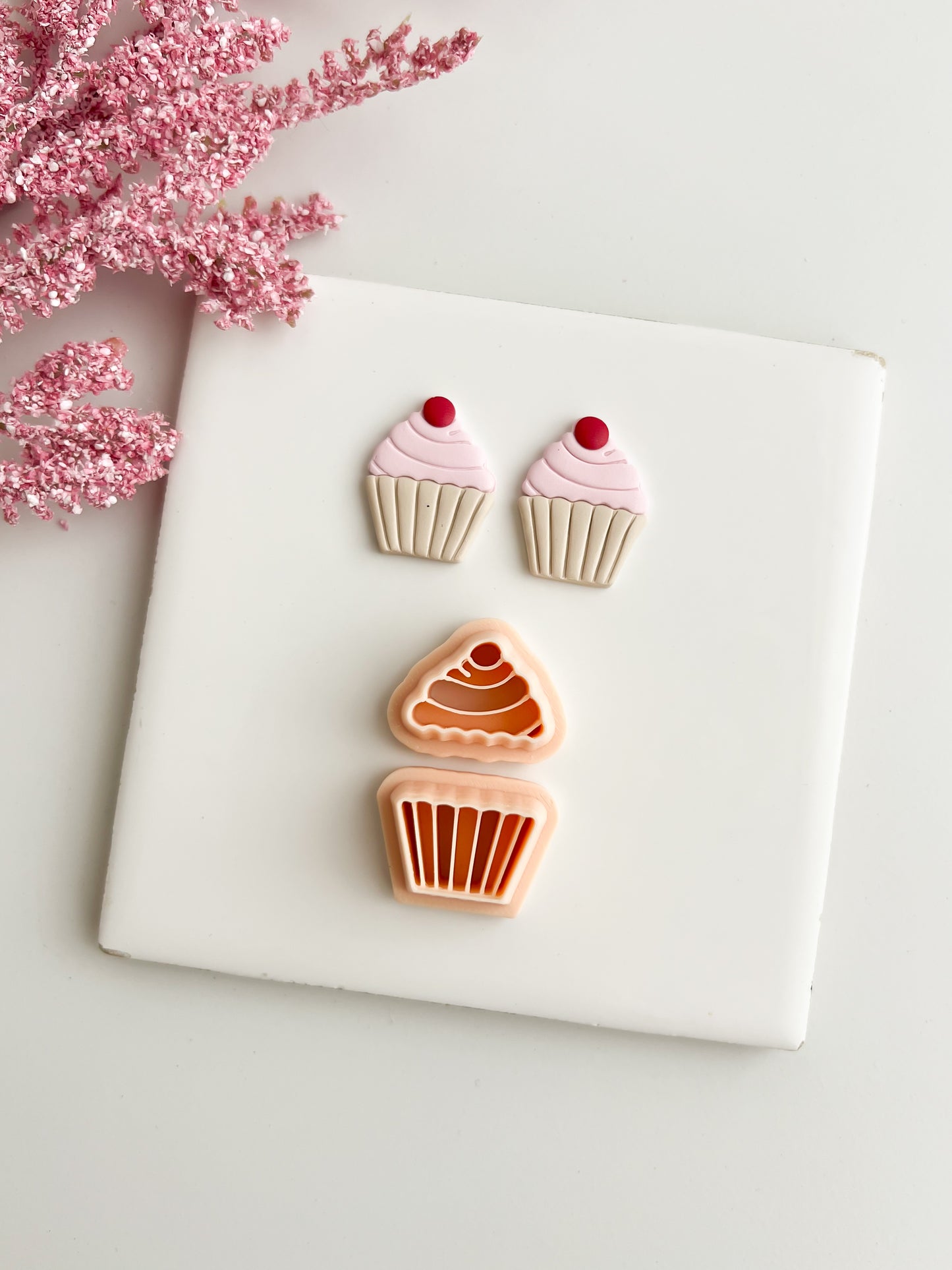 Cupcake No. 2 Clay Cutter | Cupcake No. 2 Polymer Clay Cutter for DIY Dessert Earrings Food-Themed Jewelry and Handmade Sweet Accessories