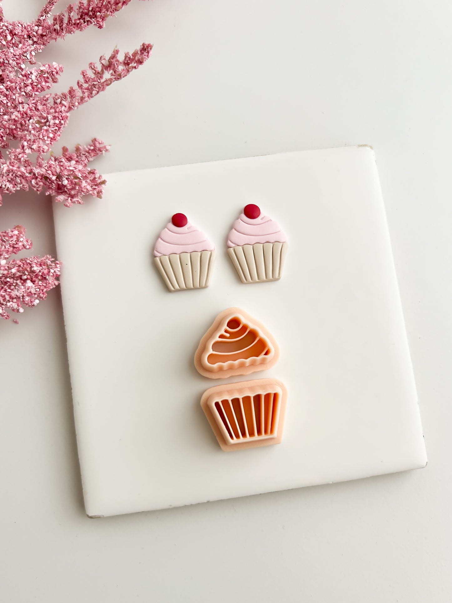 Cupcake No. 2 Clay Cutter | Cupcake No. 2 Polymer Clay Cutter for DIY Dessert Earrings Food-Themed Jewelry and Handmade Sweet Accessories