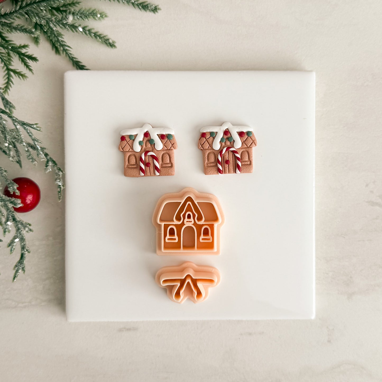 2025 Christmas Gingerbread House No. 1 | Festive Polymer Clay Cutter