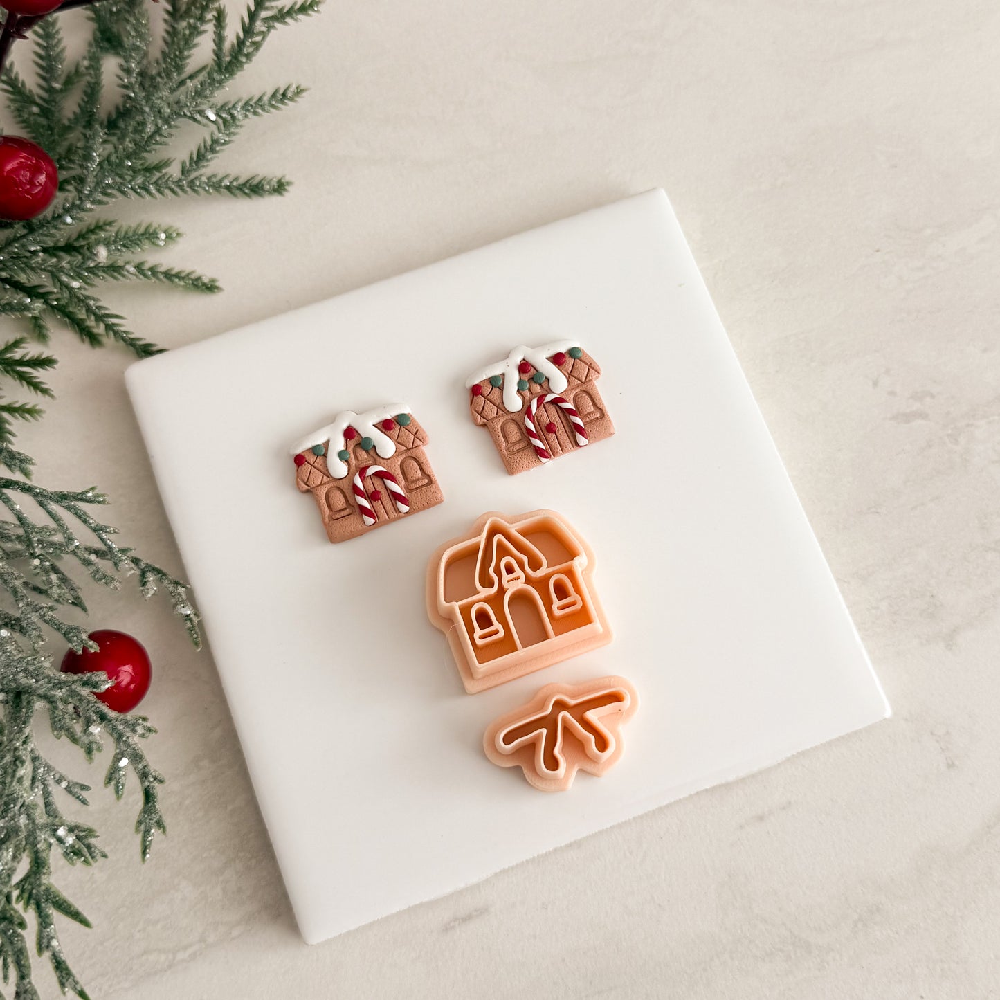 2025 Christmas Gingerbread House No. 1 | Festive Polymer Clay Cutter