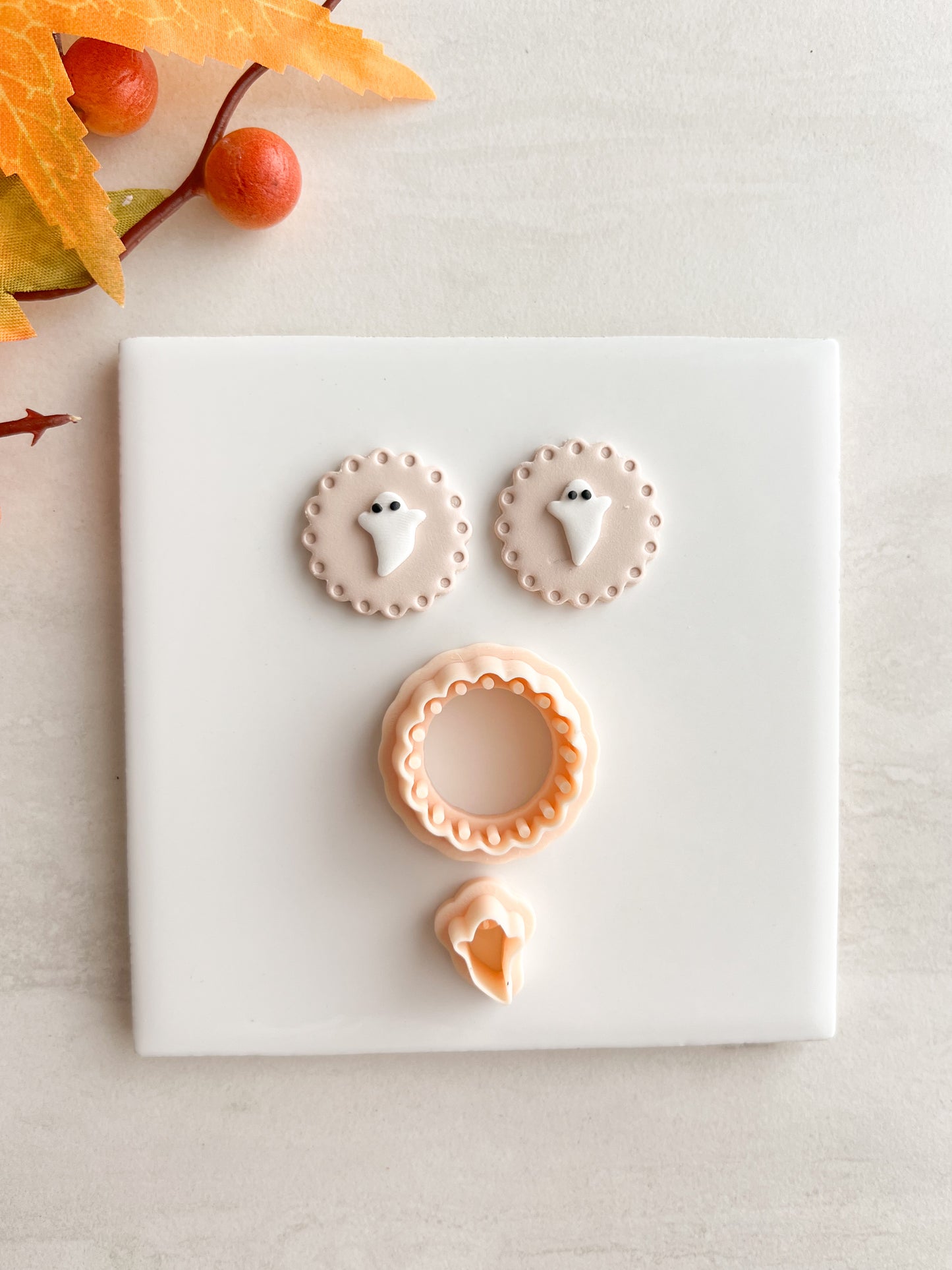 Ghost Danish Cookie | Ghost Danish Cookie Polymer Clay Cutter for DIY Halloween Earrings Cookie-Themed Jewelry and Handmade Cute Accessories
