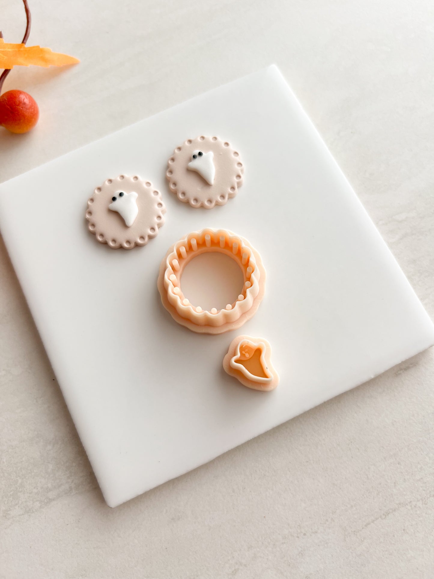 Ghost Danish Cookie | Ghost Danish Cookie Polymer Clay Cutter for DIY Halloween Earrings Cookie-Themed Jewelry and Handmade Cute Accessories