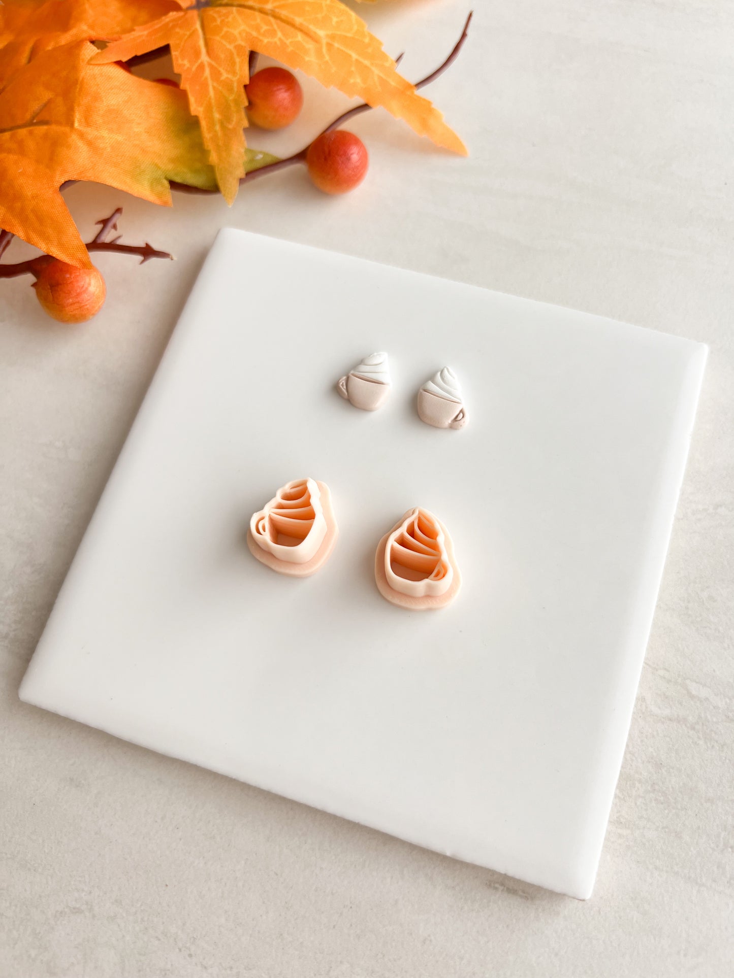Pumpkin Spice Latte Clay Cutter | Pumpkin Spice Latte Polymer Clay Cutter for DIY Fall Earrings Coffee-Themed Jewelry and Handmade Autumn Accessories