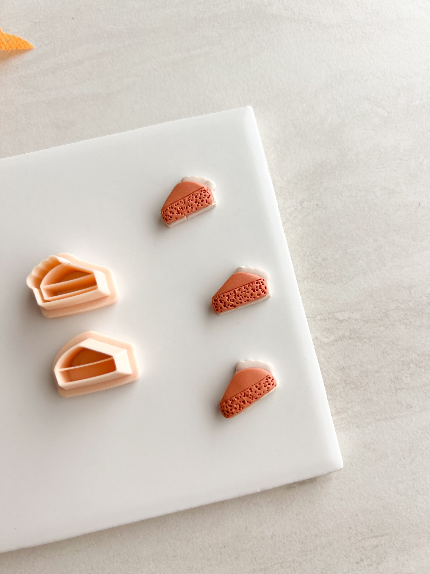 Pumpkin Pie Slice Clay Cutter | Pumpkin Pie Slice Polymer Clay Cutter for DIY Thanksgiving Earrings Fall Jewelry and Handmade Dessert Accessories