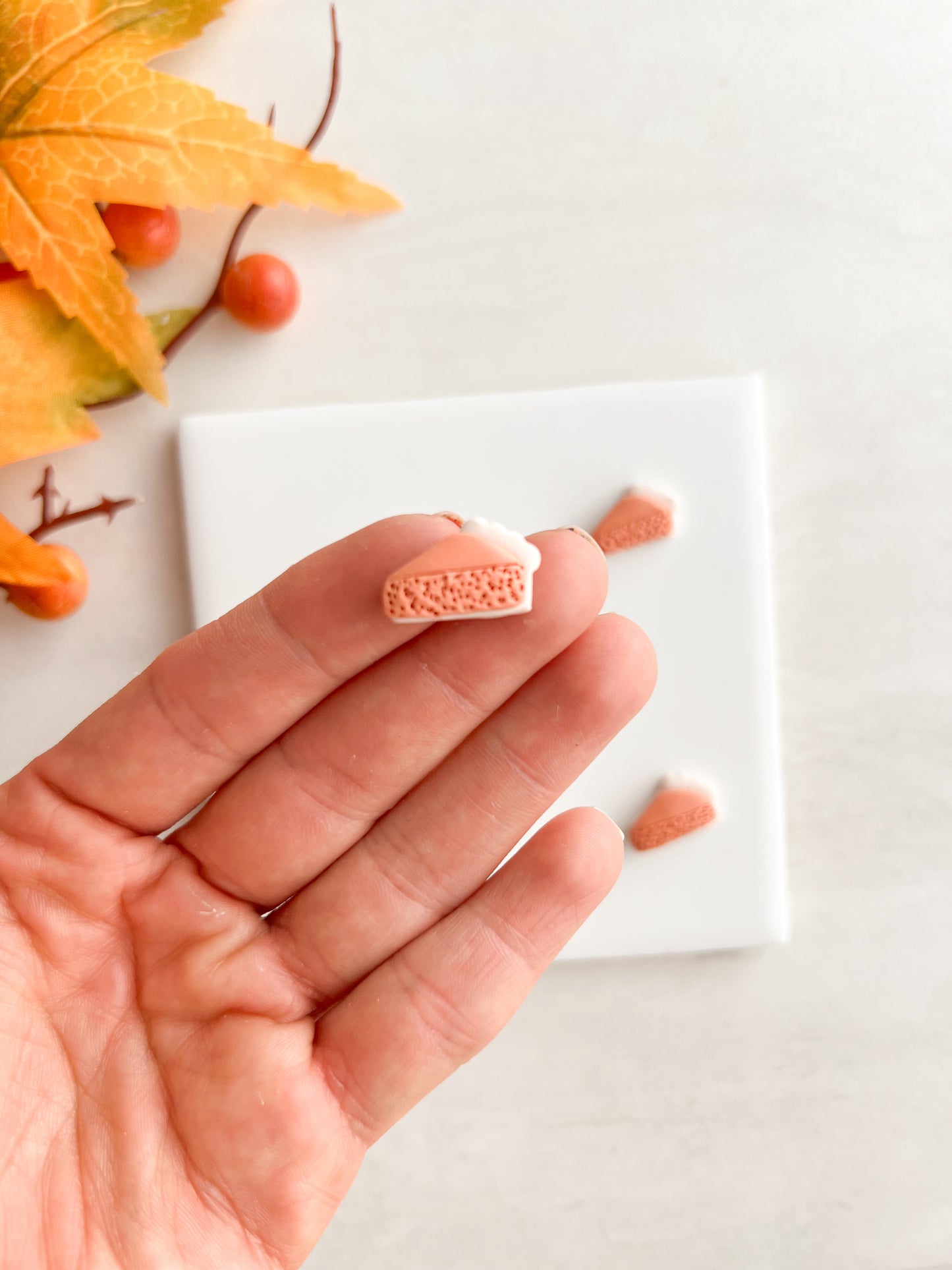 Pumpkin Pie Slice Clay Cutter | Pumpkin Pie Slice Polymer Clay Cutter for DIY Thanksgiving Earrings Fall Jewelry and Handmade Dessert Accessories