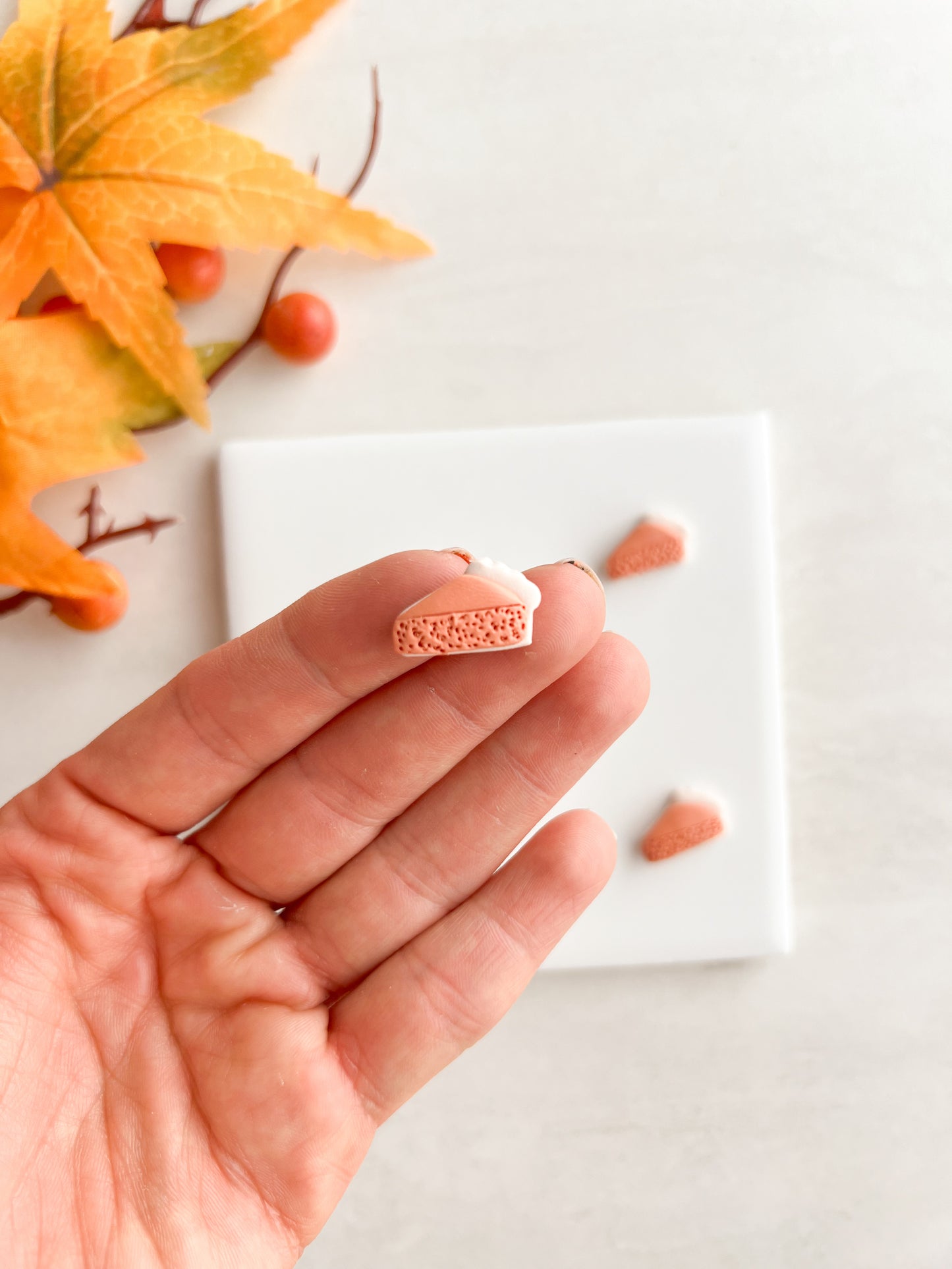 Pumpkin Pie Slice Clay Cutter | Pumpkin Pie Slice Polymer Clay Cutter for DIY Thanksgiving Earrings Fall Jewelry and Handmade Dessert Accessories
