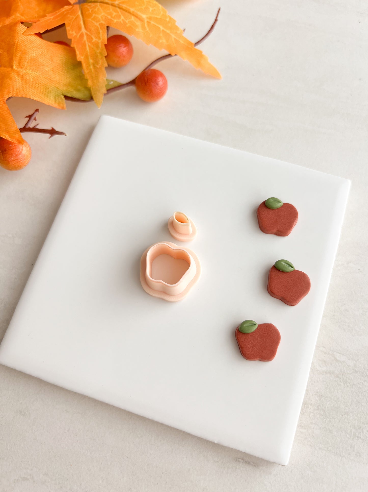 Apple No. 1 Clay Cutter | Apple No. 1 Polymer Clay Cutter for DIY Fruit Earrings Food-Themed Jewelry and Handmade Cute Accessories