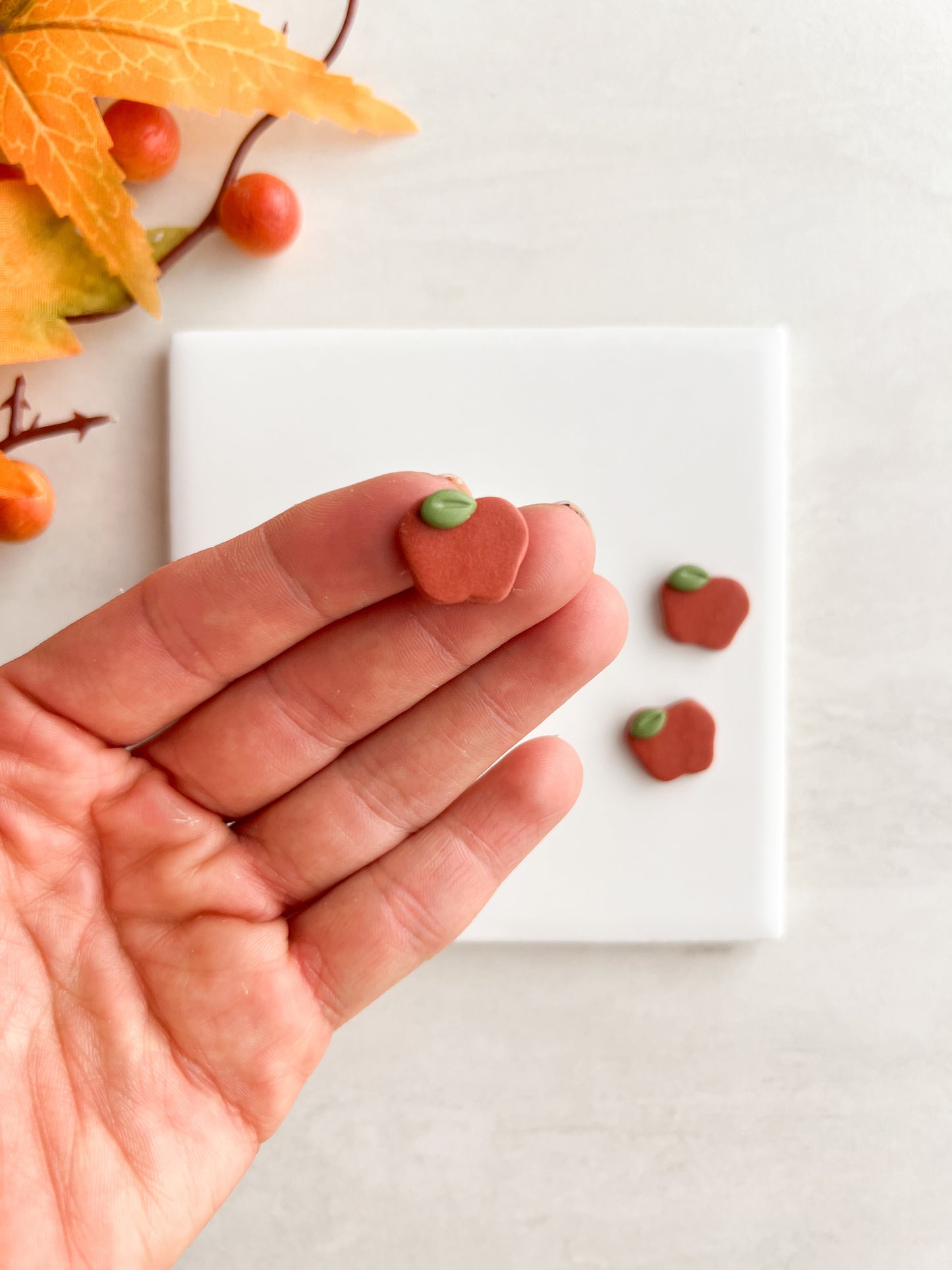 Apple No. 1 Clay Cutter | Apple No. 1 Polymer Clay Cutter for DIY Fruit Earrings Food-Themed Jewelry and Handmade Cute Accessories