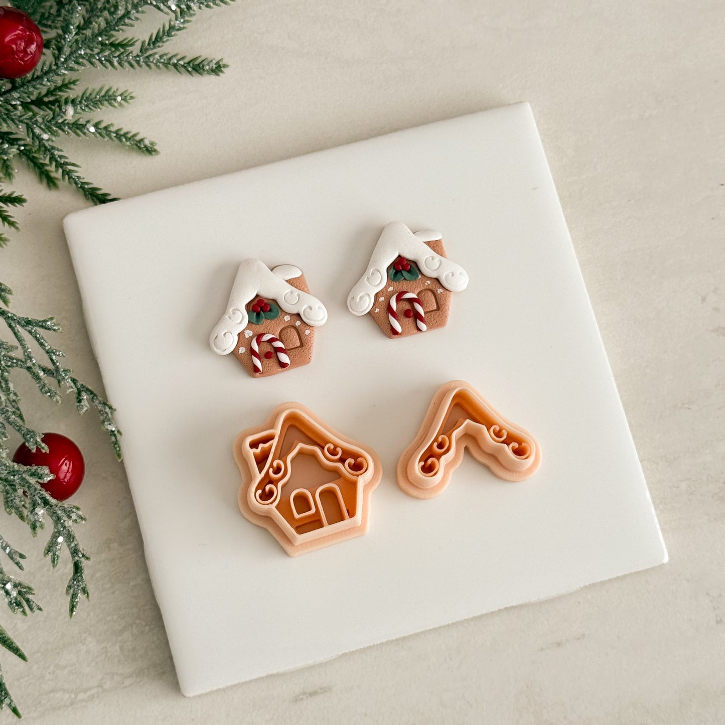 2025 Gingerbread House No. 6 | Festive Polymer Clay Cutters