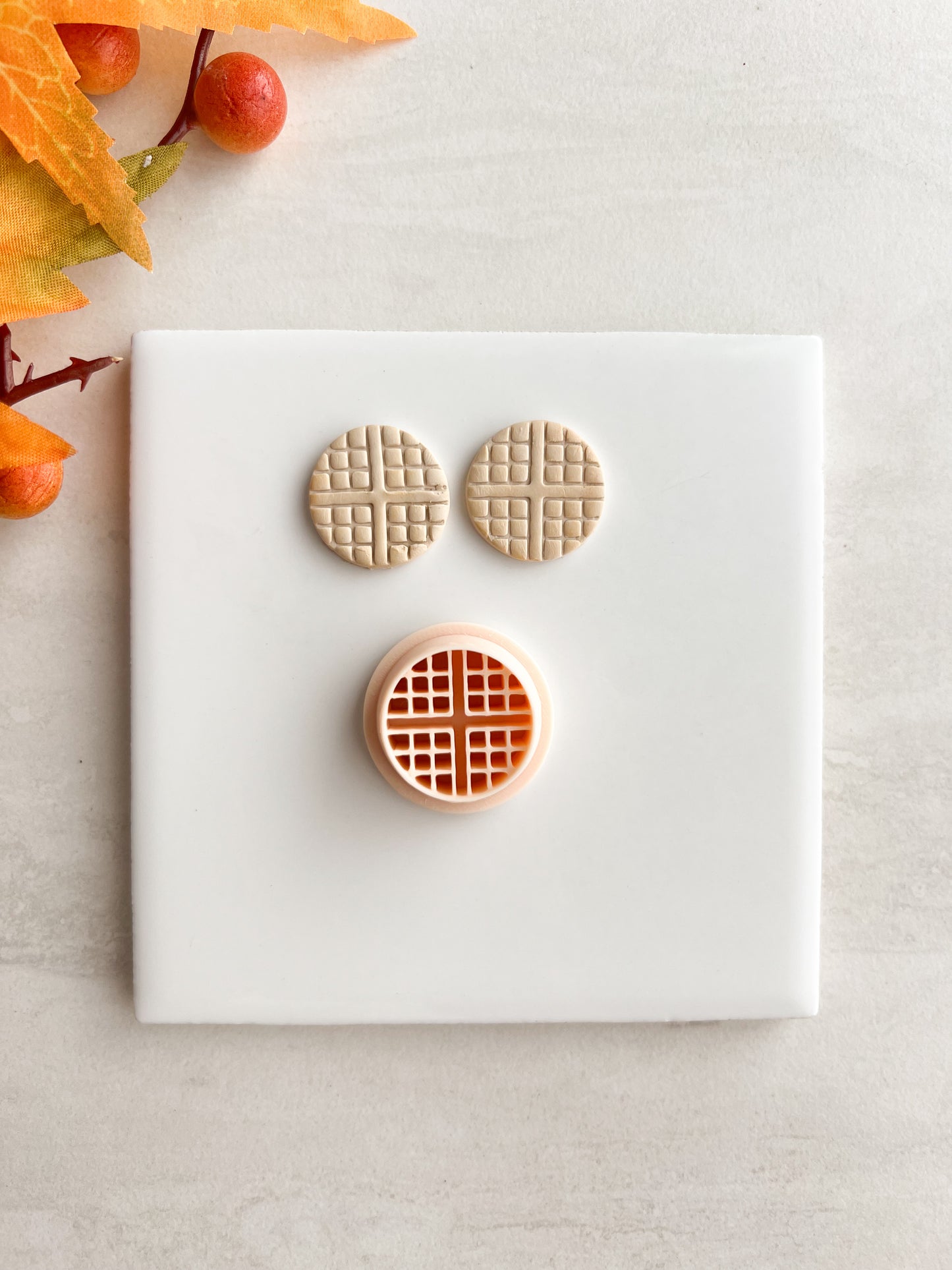 Waffle Clay Cutter | Waffle Polymer Clay Cutter for DIY Food Earrings Breakfast Jewelry and Handmade Cute Accessories