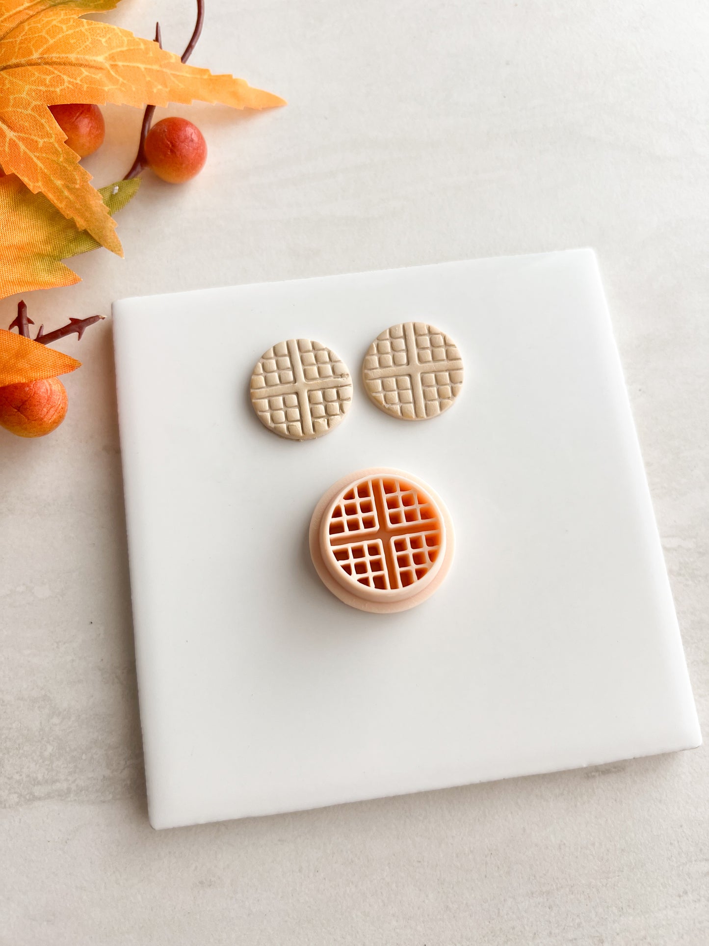 Waffle Clay Cutter | Waffle Polymer Clay Cutter for DIY Food Earrings Breakfast Jewelry and Handmade Cute Accessories