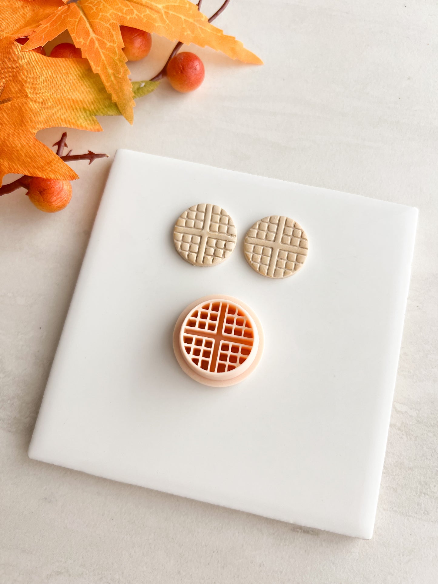 Waffle Clay Cutter | Waffle Polymer Clay Cutter for DIY Food Earrings Breakfast Jewelry and Handmade Cute Accessories