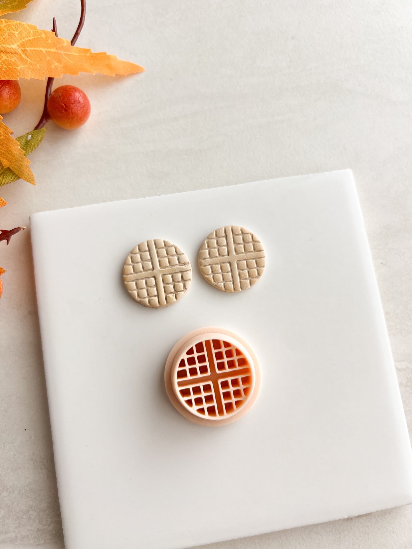 Waffle Clay Cutter | Waffle Polymer Clay Cutter for DIY Food Earrings Breakfast Jewelry and Handmade Cute Accessories