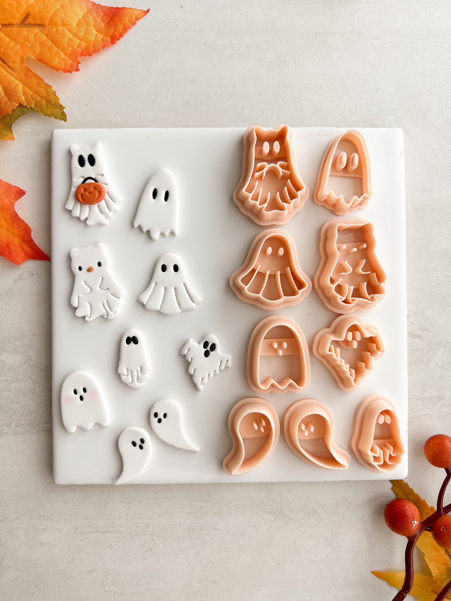 Ghost Bundle Clay Cutter Set | Ghost Bundle Polymer Clay Cutter Set for DIY Halloween Earrings Spooky-Themed Jewelry and Handmade Haunted Accessories