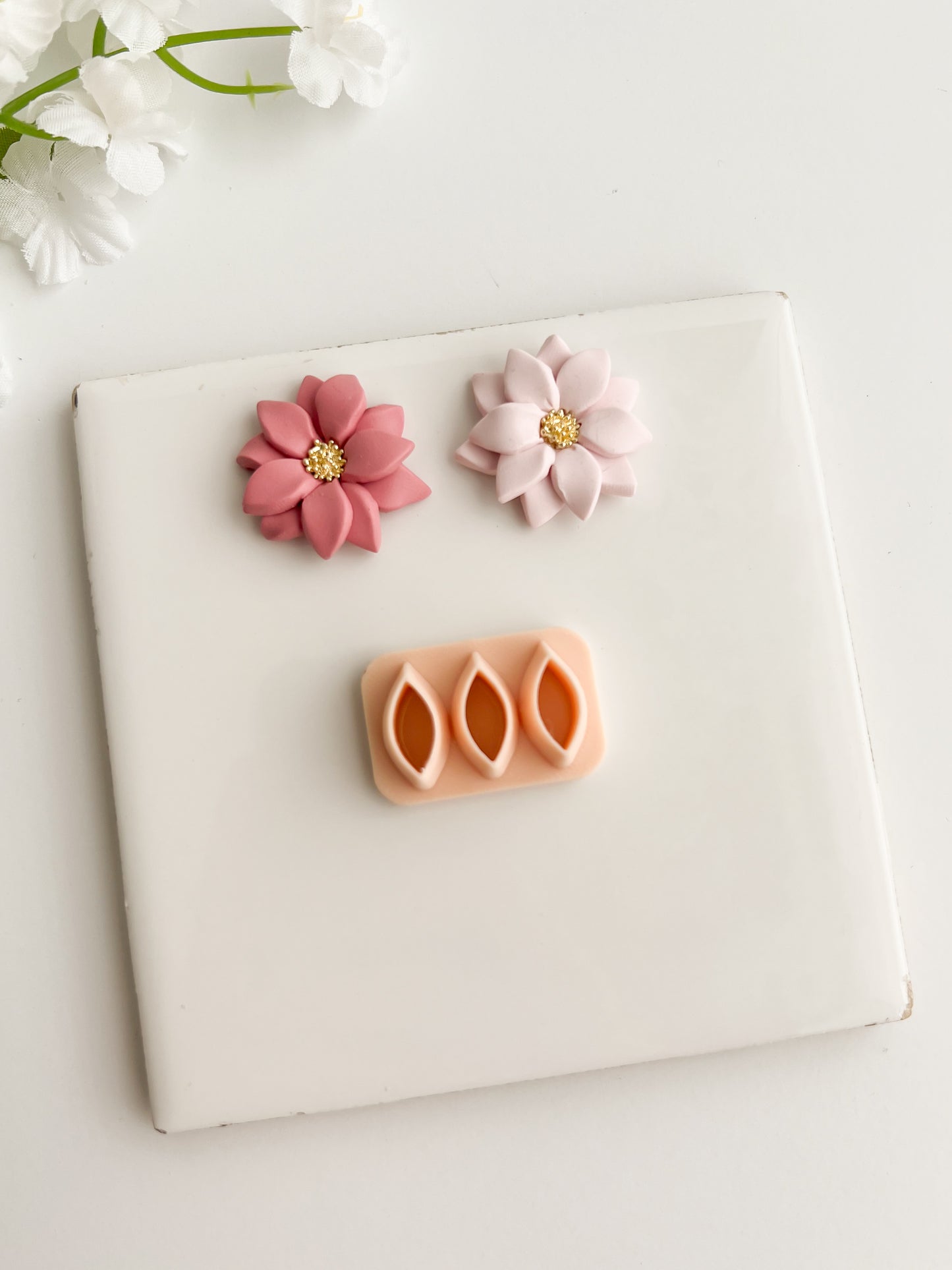Petal Cluster Set No. 2 Clay Cutter | Petal Cluster Set No. 2 Polymer Clay Cutter for DIY Floral Earrings Nature-Themed Jewelry and Handmade Elegant Accessories