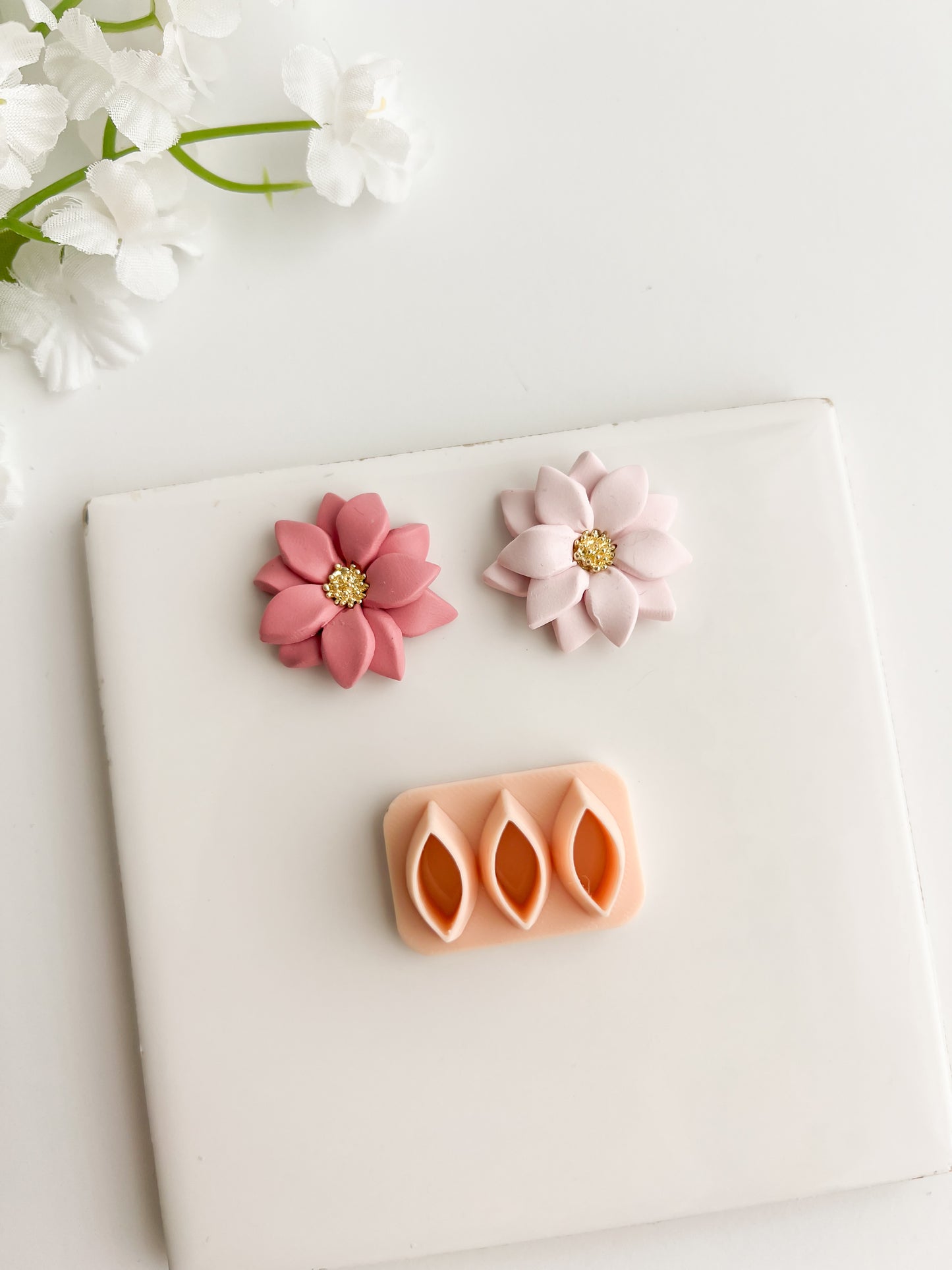 Petal Cluster Set No. 2 Clay Cutter | Petal Cluster Set No. 2 Polymer Clay Cutter for DIY Floral Earrings Nature-Themed Jewelry and Handmade Elegant Accessories