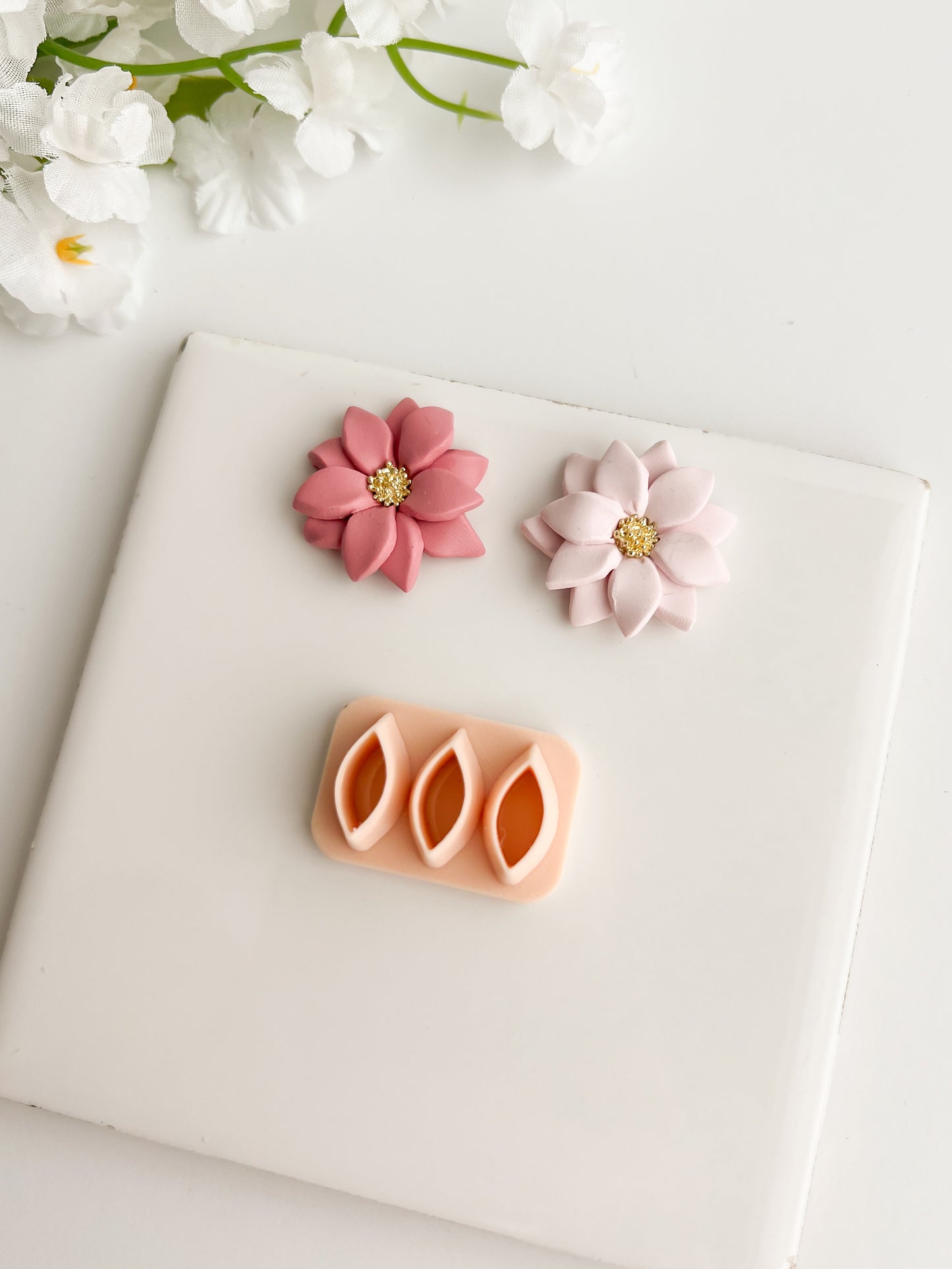 Petal Cluster Set No. 2 Clay Cutter | Petal Cluster Set No. 2 Polymer Clay Cutter for DIY Floral Earrings Nature-Themed Jewelry and Handmade Elegant Accessories