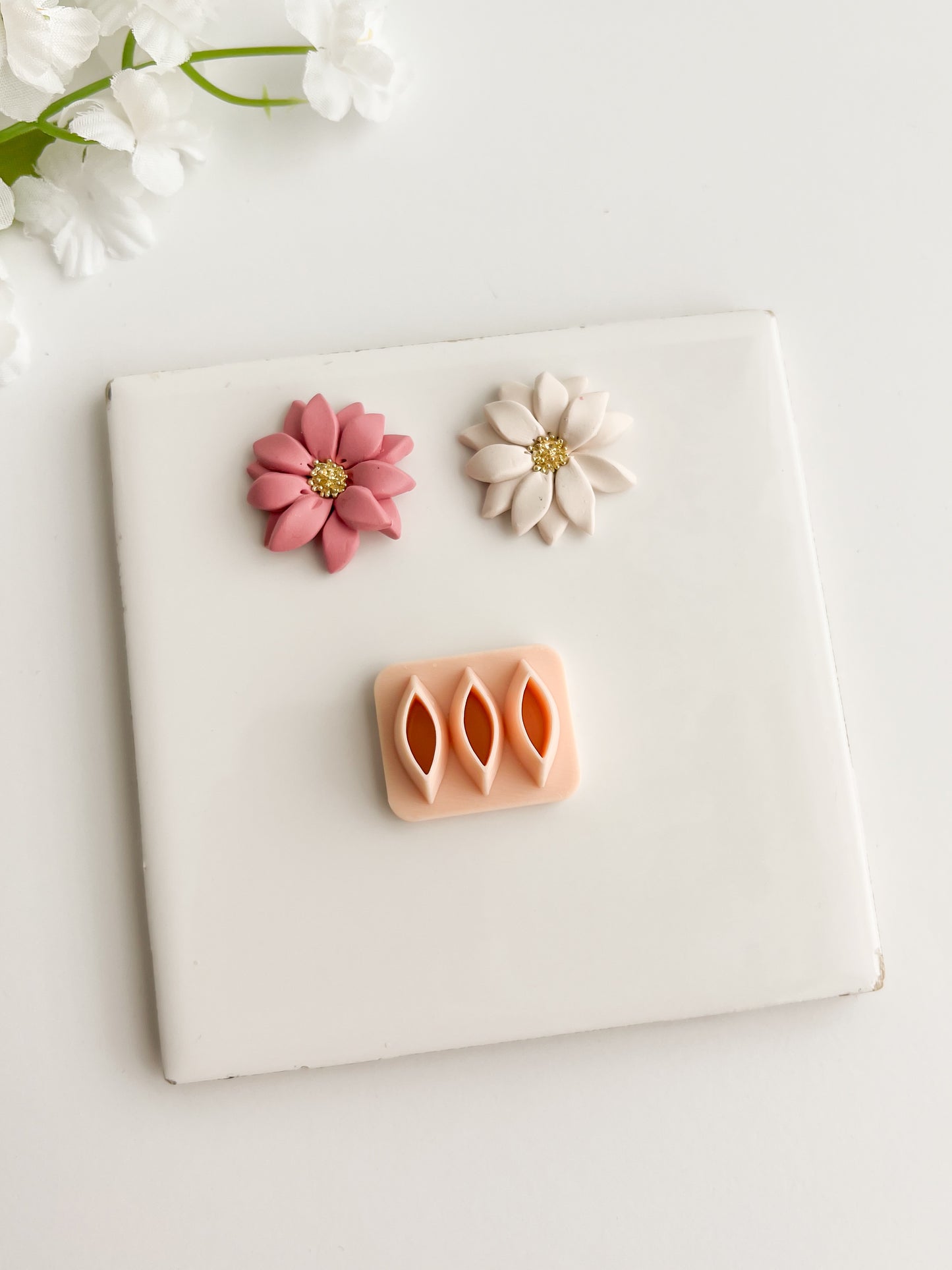 Petal Cluster Set No. 3 Clay Cutter | Petal Cluster Set No. 3 Polymer Clay Cutter for DIY Flower Earrings Garden-Themed Jewelry and Handmade Cute Accessories