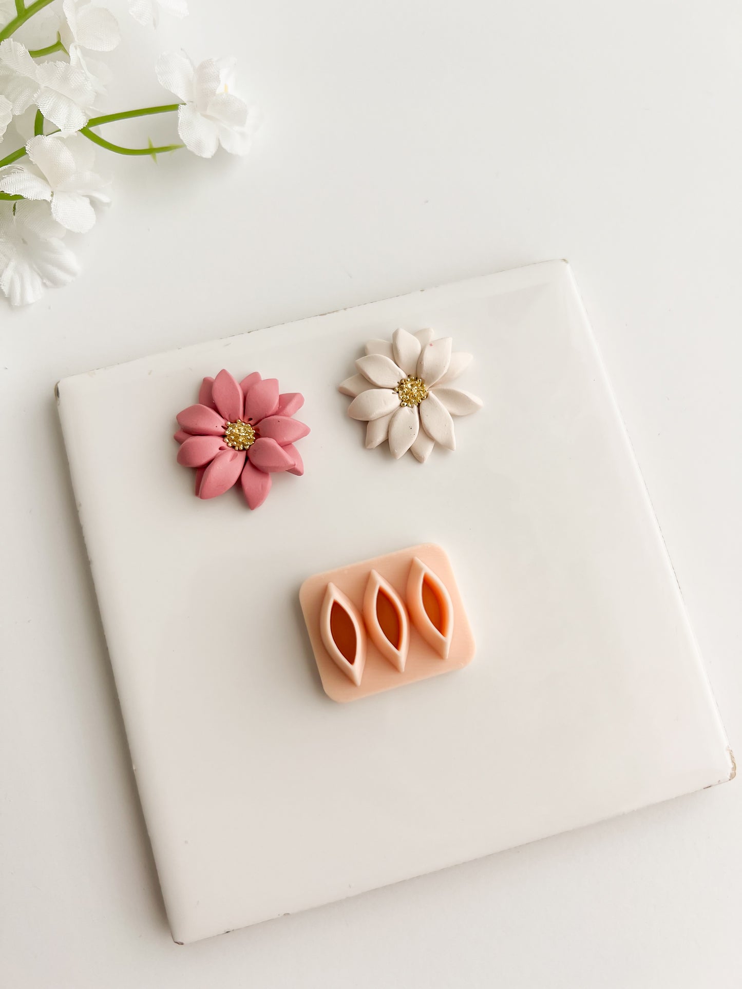 Petal Cluster Set No. 3 Clay Cutter | Petal Cluster Set No. 3 Polymer Clay Cutter for DIY Flower Earrings Garden-Themed Jewelry and Handmade Cute Accessories
