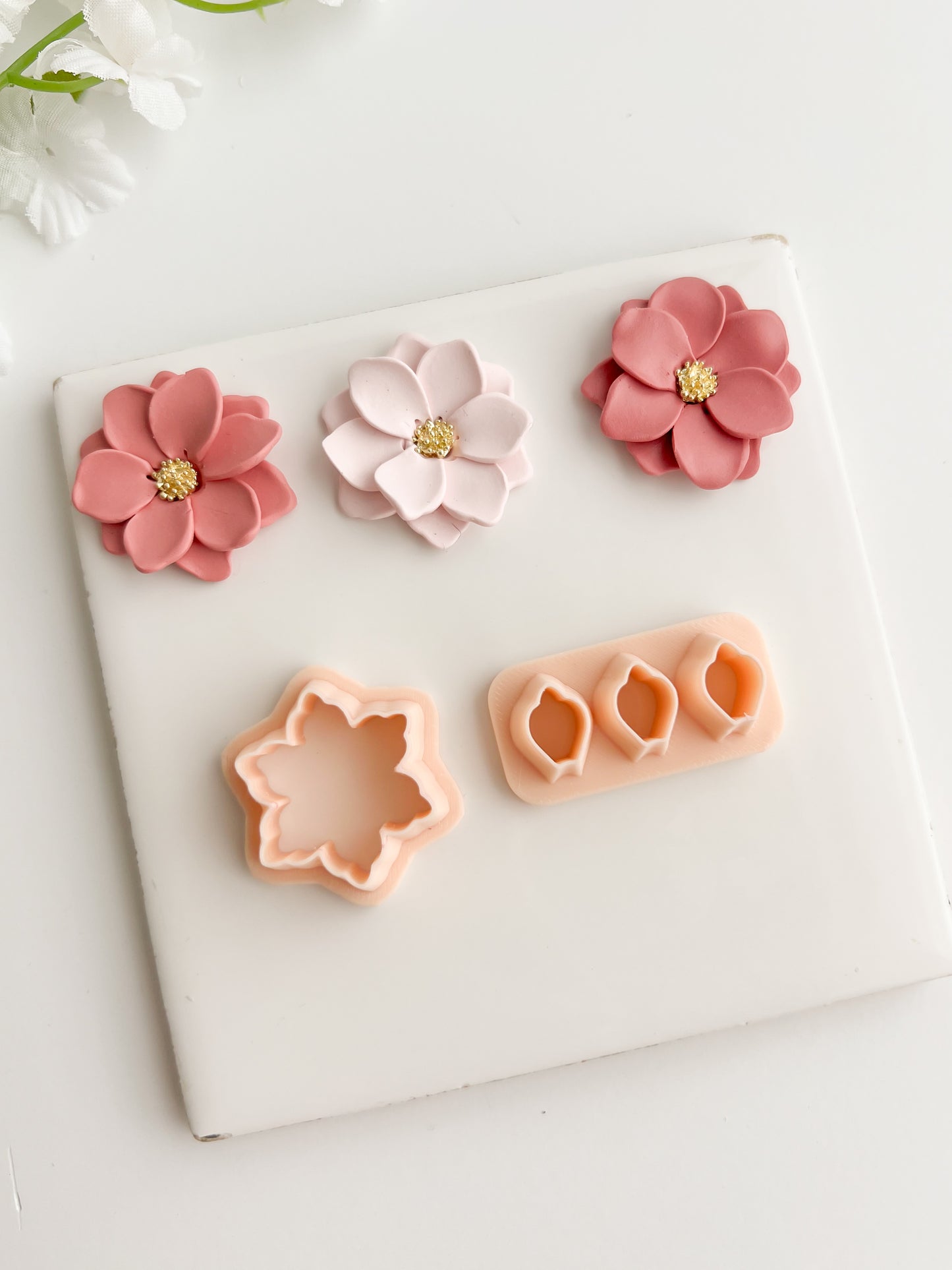Petal Cluster Set No. 6 Clay Cutter | Petal Cluster Set No. 6 Polymer Clay Cutter for DIY Floral Earrings Nature-Themed Jewelry and Handmade Elegant Accessories