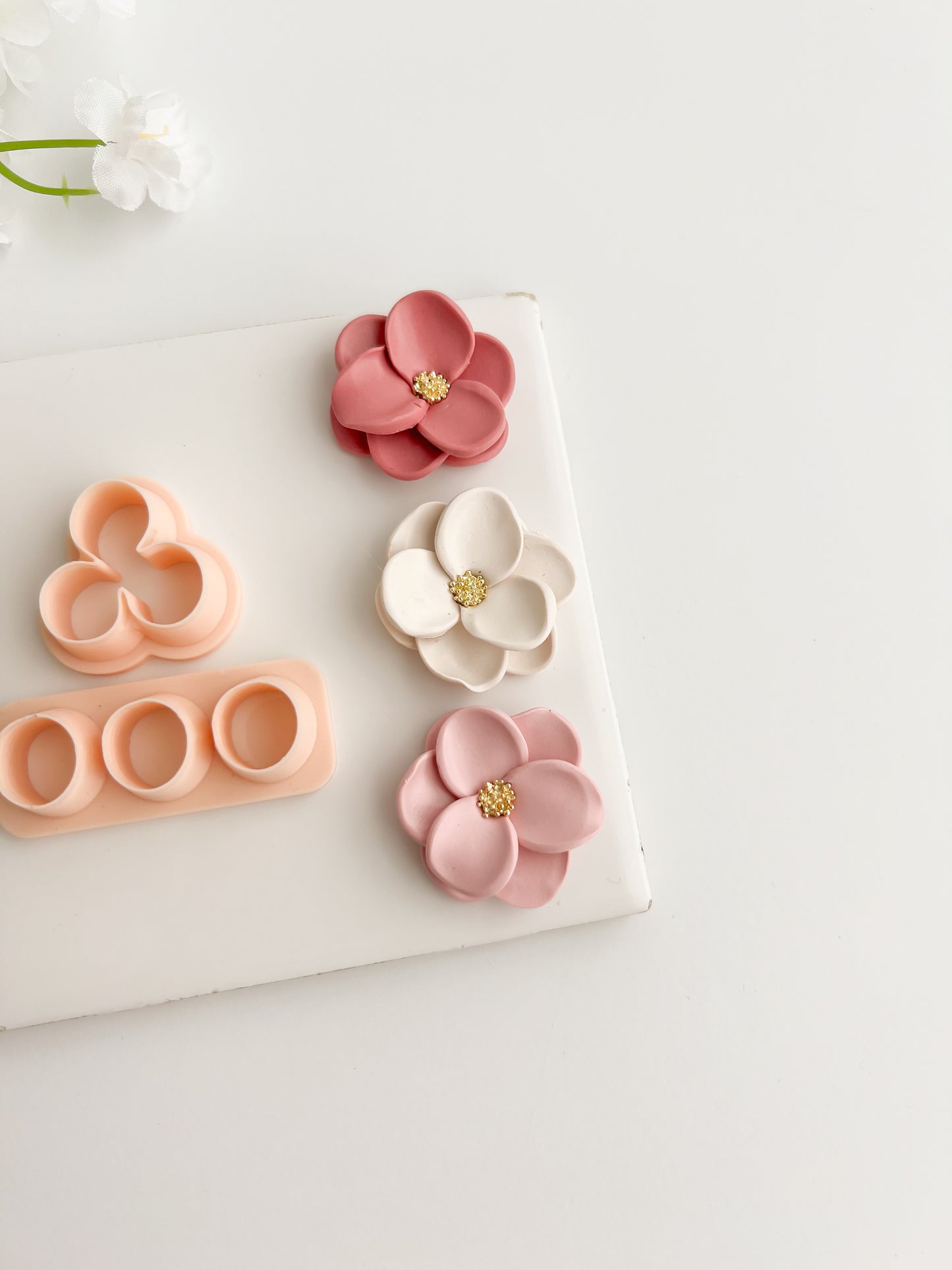 Petal Cluster Set No. 8 Clay Cutter | Petal Cluster Set No. 8 Polymer Clay Cutter for DIY Floral Earrings Nature-Themed Jewelry and Handmade Elegant Accessories