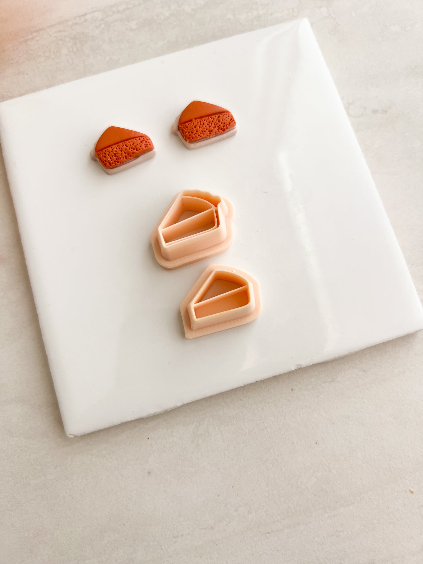 Pumpkin Pie Slice No. 2 Clay Cutter | Pumpkin Pie Slice No. 2 Polymer Clay Cutter for DIY Fall Earrings Thanksgiving Jewelry and Handmade Bakery Accessories