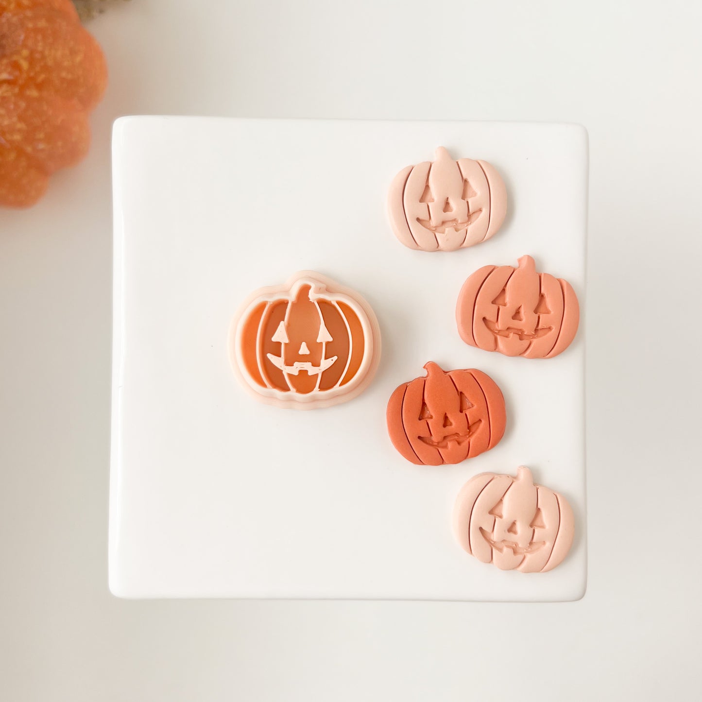 Jack O Lantern Clay Cutter | Jack O'Lantern Pumpkin Clay Cutter for DIY Halloween Earrings Fall Crafting and Handmade Jewelry