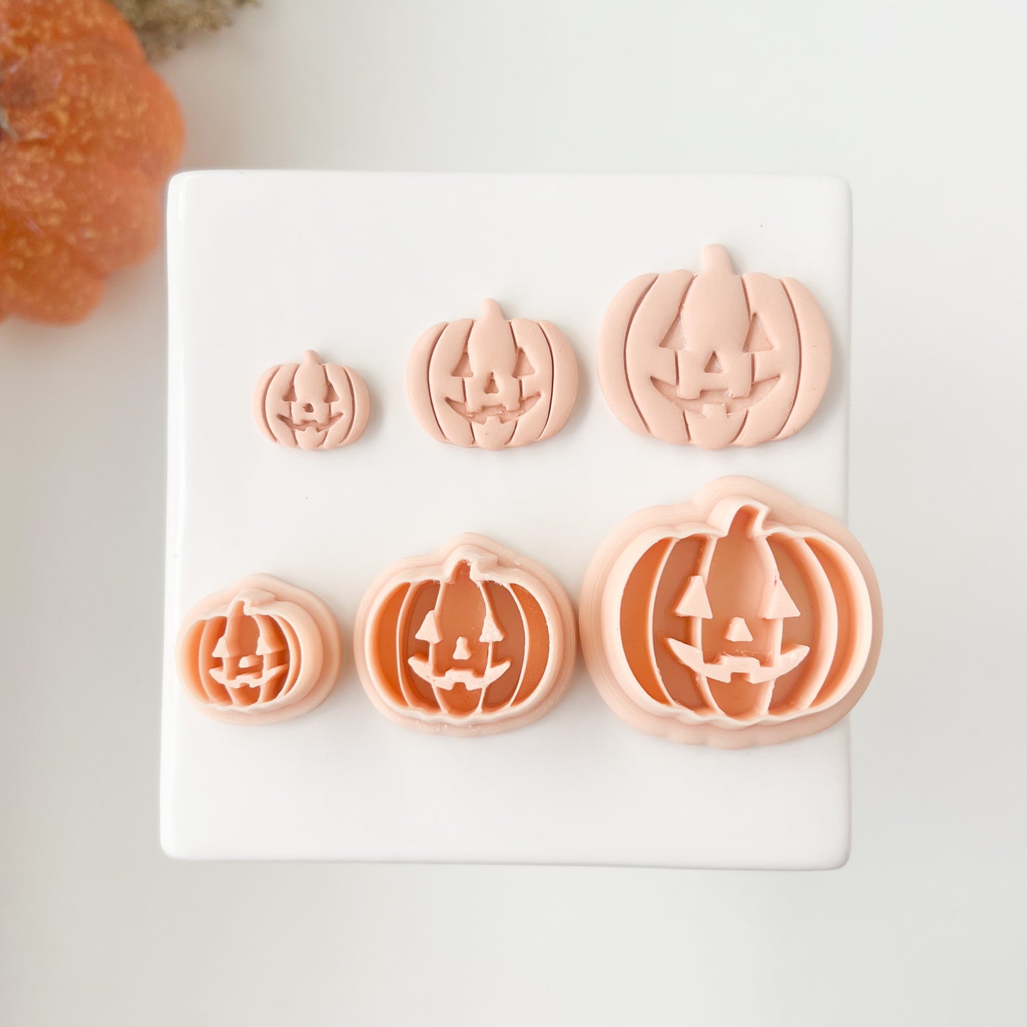 Jack O Lantern Clay Cutter | Jack O'Lantern Pumpkin Clay Cutter for DIY Halloween Earrings Fall Crafting and Handmade Jewelry