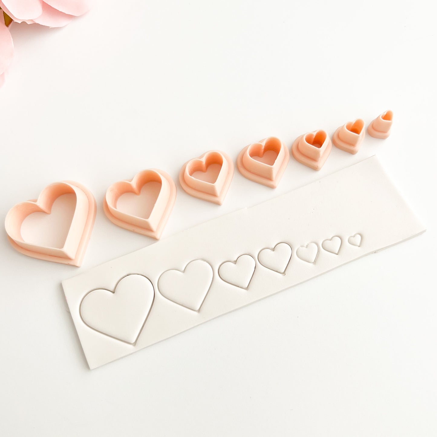 Heart Shape Set Clay Cutter | Heart Shape Polymer Clay Cutter Set for Valentine's Day Earrings DIY Romantic Jewelry and Wedding Crafts