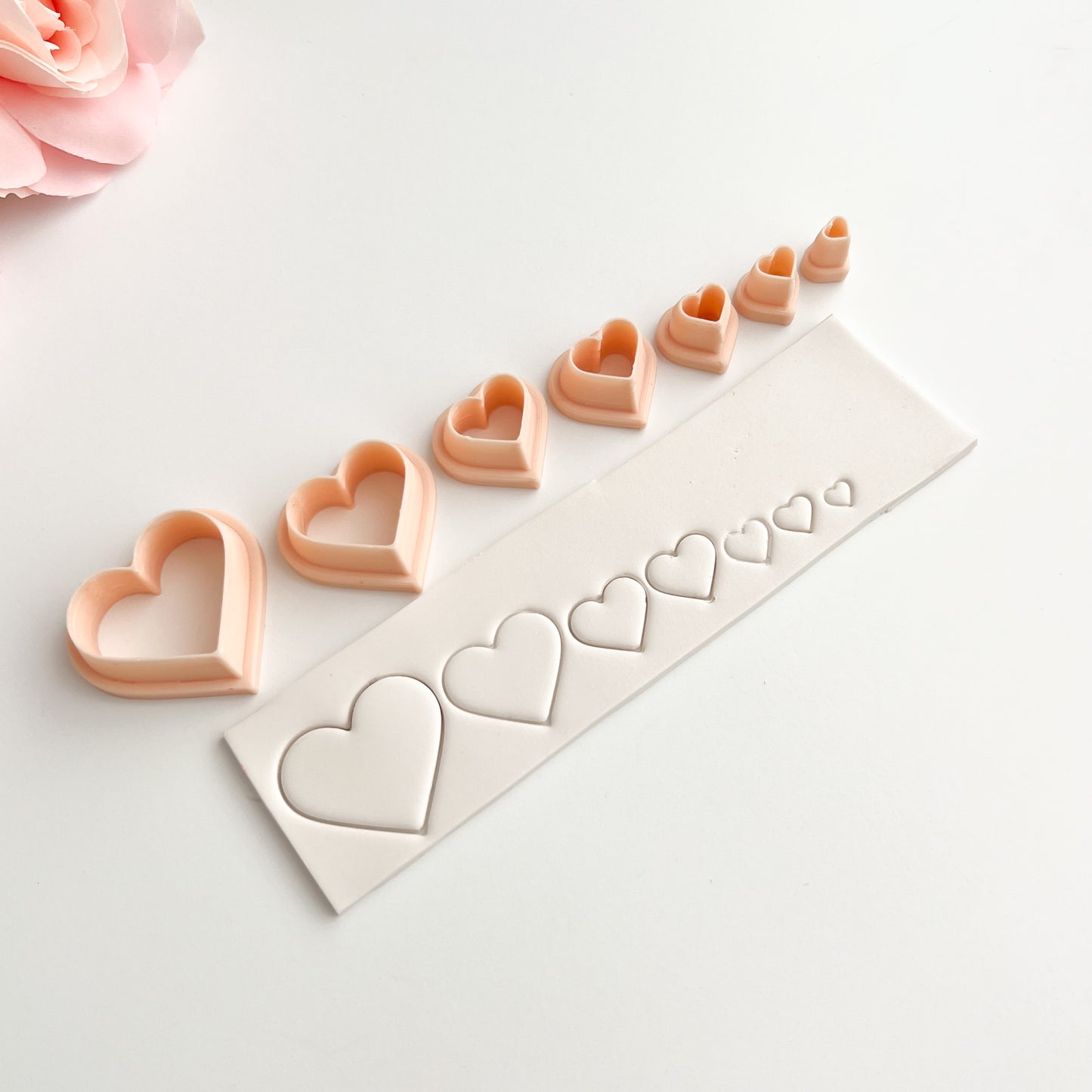 Heart Shape Set Clay Cutter | Heart Shape Polymer Clay Cutter Set for Valentine's Day Earrings DIY Romantic Jewelry and Wedding Crafts