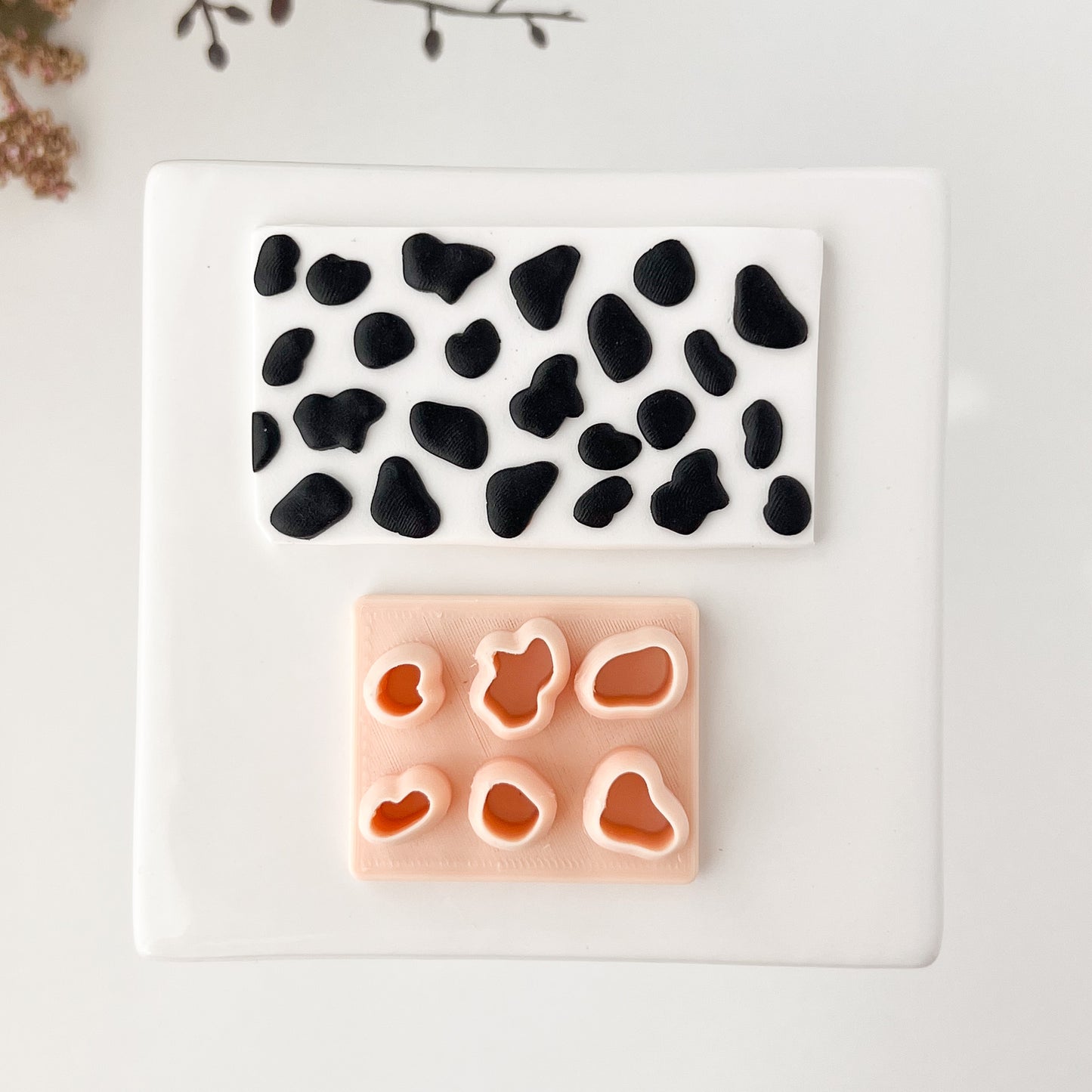 Cow Prints Clay Cutter | Cow Prints Polymer Clay Cutter for DIY Earrings Farm-Themed Jewelry and Rustic Handmade Accessories