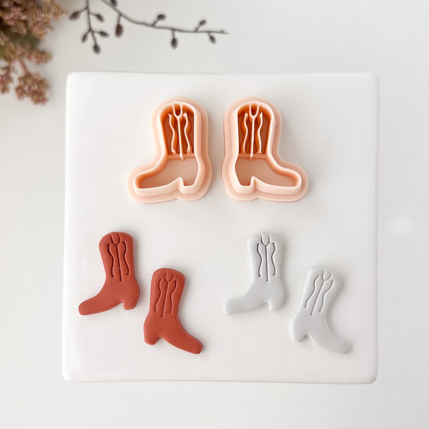 Cowboy Boots Clay Cutter | Cowboy Boots Polymer Clay Cutter for DIY Earrings Country Western Jewelry and Handmade Ranch-Style Crafts