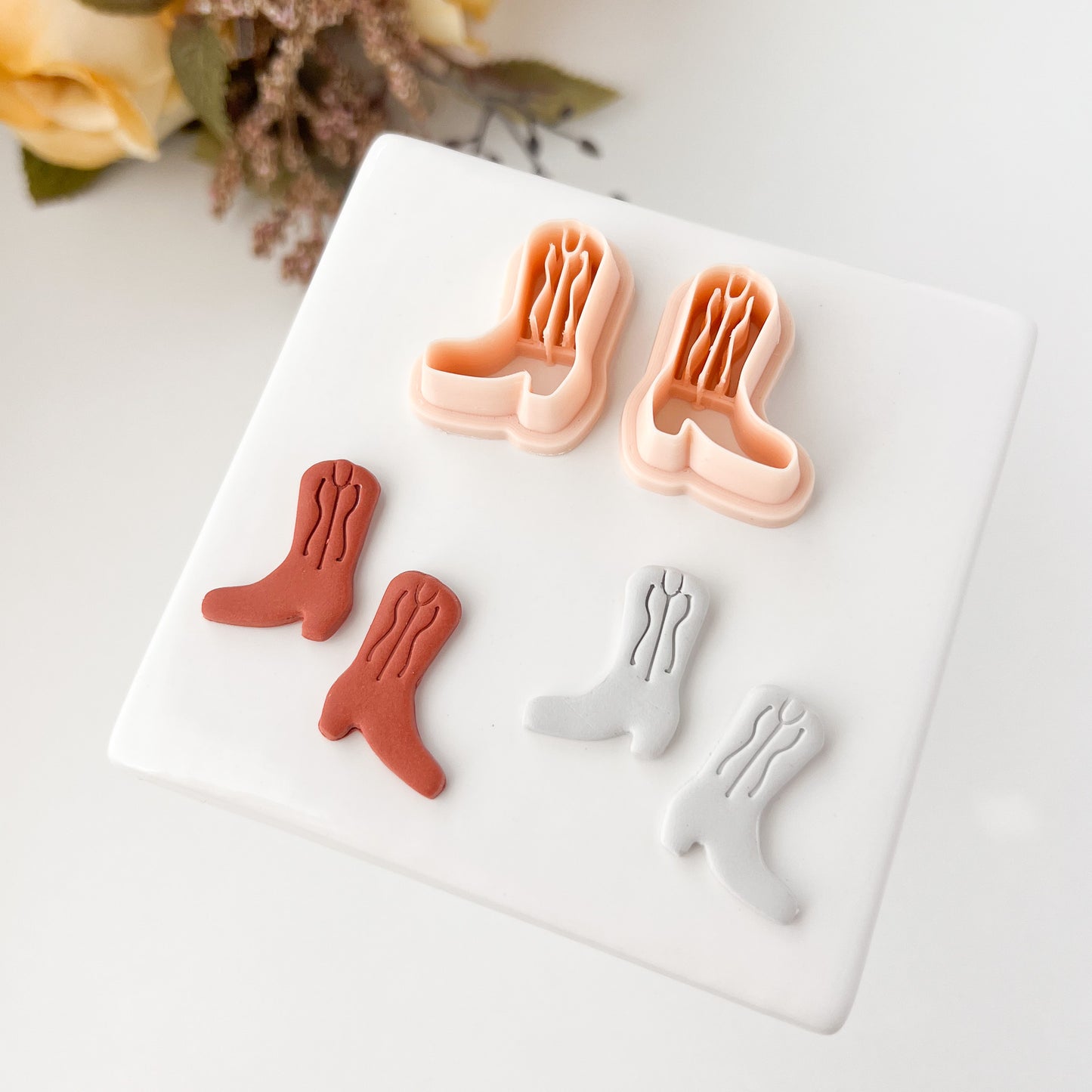 Cowboy Boots Clay Cutter | Cowboy Boots Polymer Clay Cutter for DIY Earrings Country Western Jewelry and Handmade Ranch-Style Crafts
