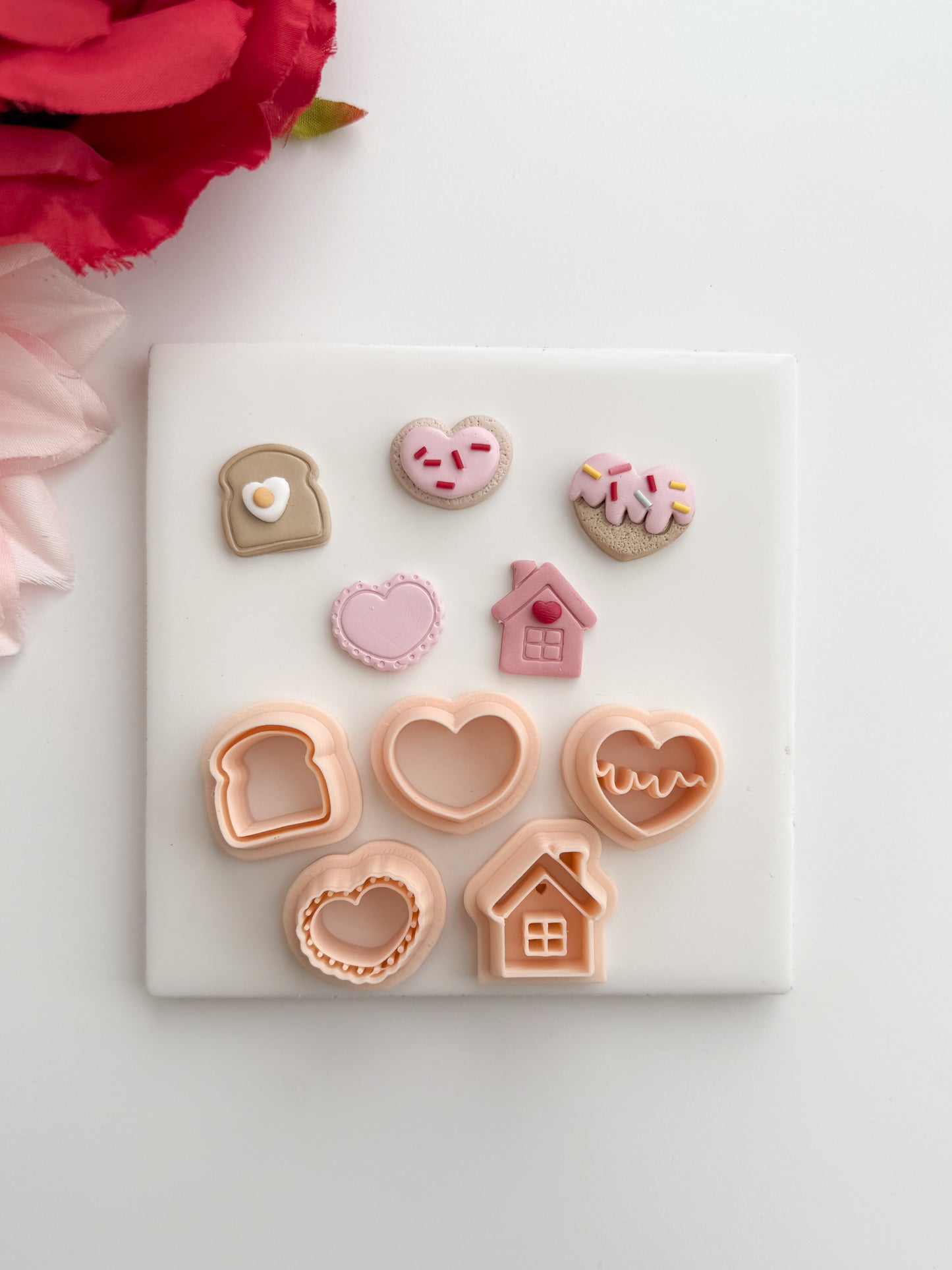 Valentine Mini Bundle No. 1 Clay Cutter Set | Valentine Mini Bundle No. 1 Polymer Clay Cutter Set for DIY Love Earrings Romantic Jewelry and Handmade Valentine's Accessories