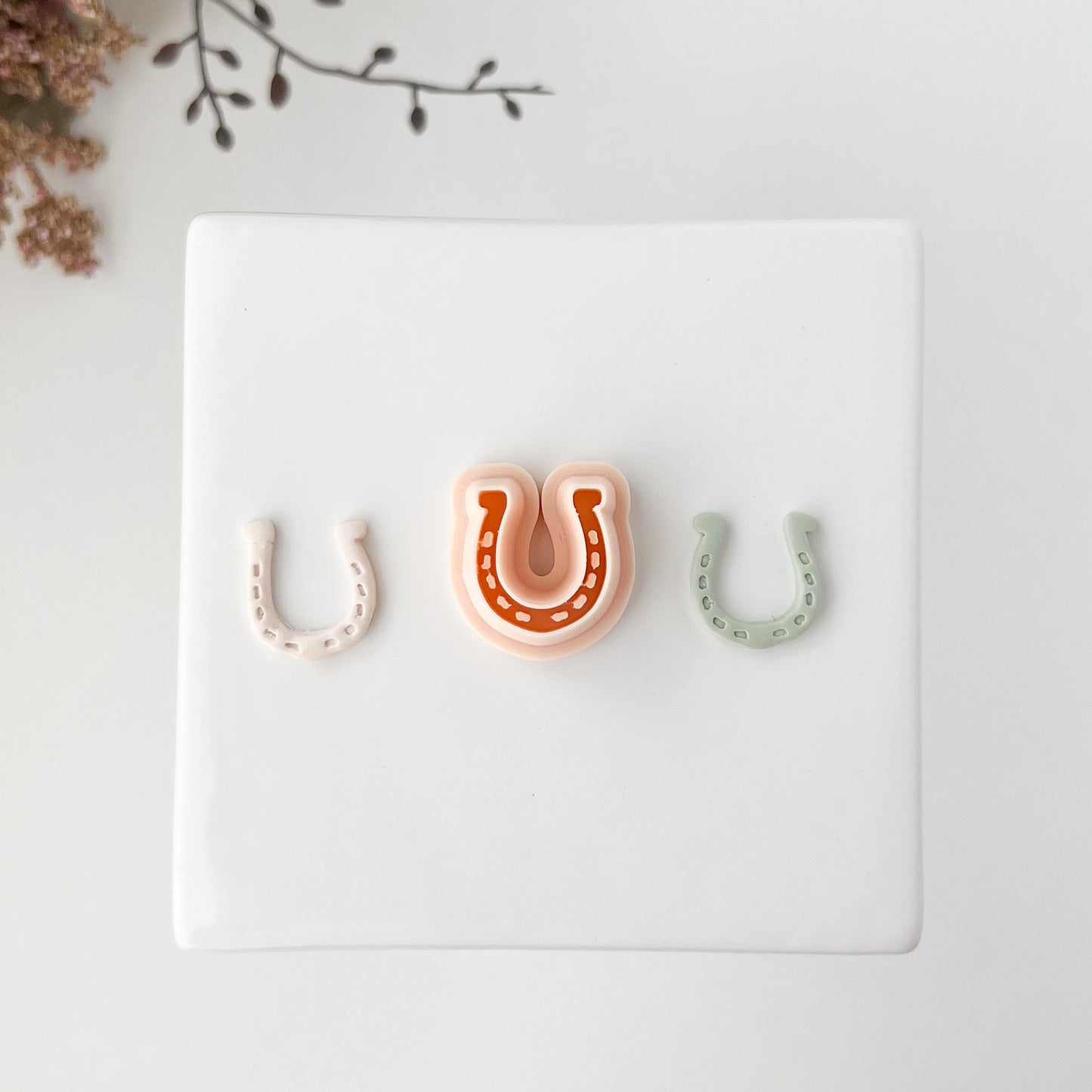 Horseshoe Clay Cutter | Horseshoe Polymer Clay Cutter for Western Earrings Cowboy Jewelry DIY Rustic Crafts
