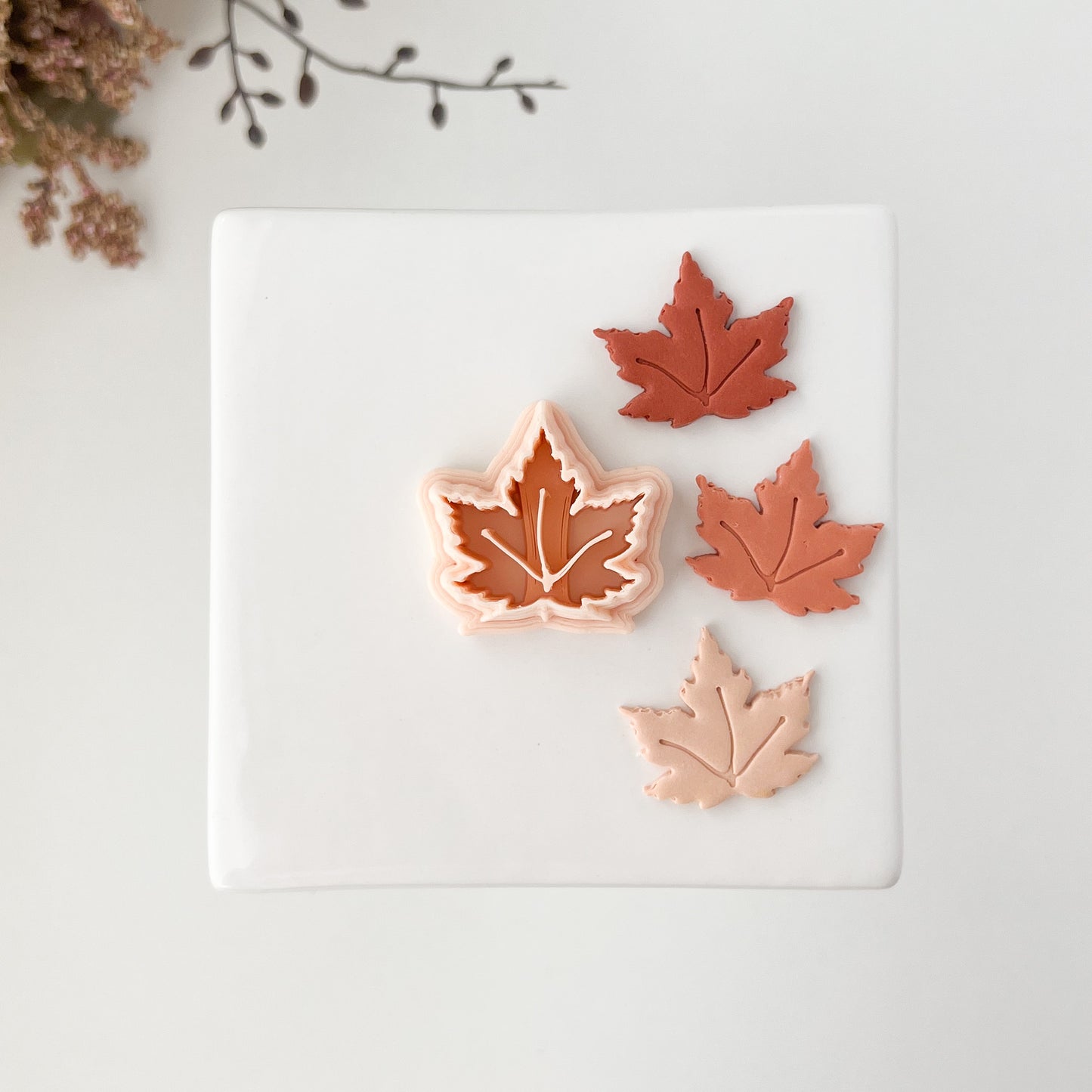Maple Leaf No. 1 Clay Cutter | Autumn Maple Leaf Clay Cutter for DIY Earrings Fall Leaf Jewelry Seasonal Crafting Supplies