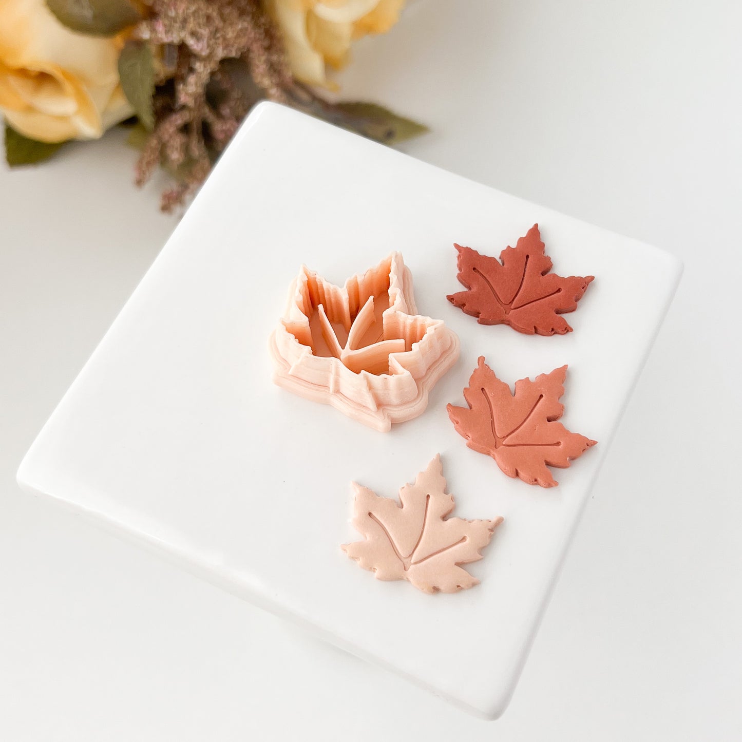 Maple Leaf No. 1 Clay Cutter | Autumn Maple Leaf Clay Cutter for DIY Earrings Fall Leaf Jewelry Seasonal Crafting Supplies