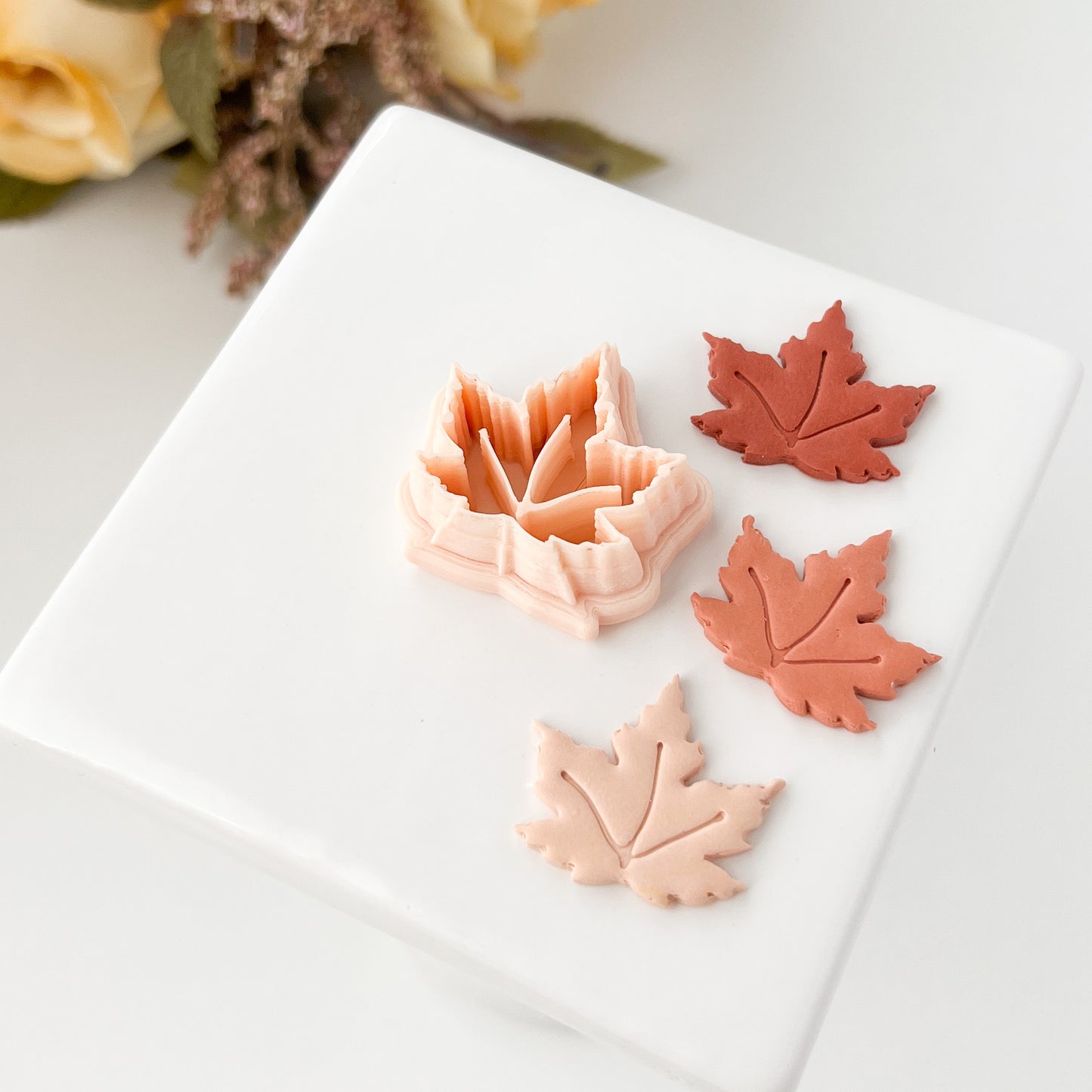 Maple Leaf No. 1 Clay Cutter | Autumn Maple Leaf Clay Cutter for DIY Earrings Fall Leaf Jewelry Seasonal Crafting Supplies